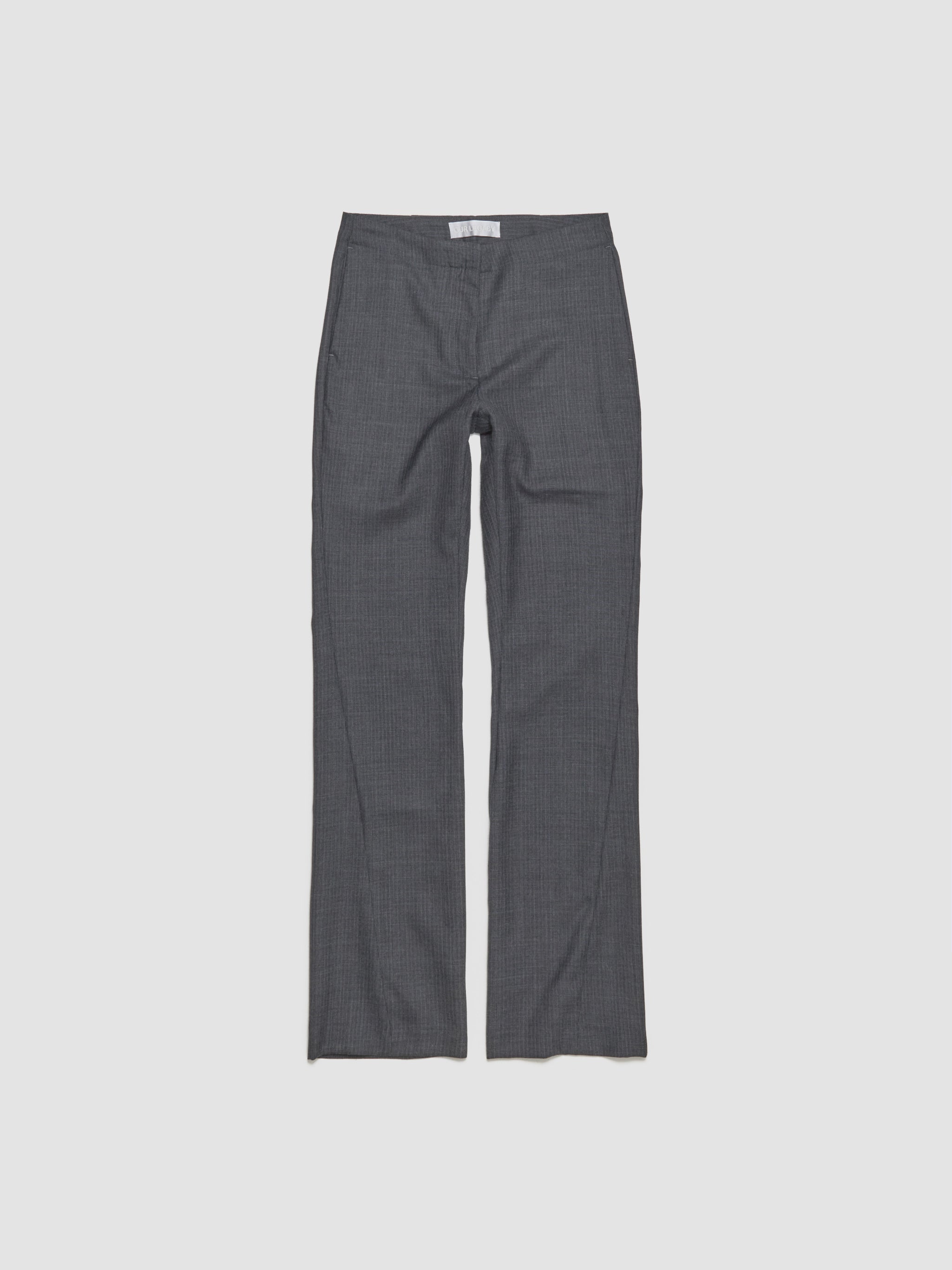 Poise Trousers in Smoke Grey Micro Herringbone