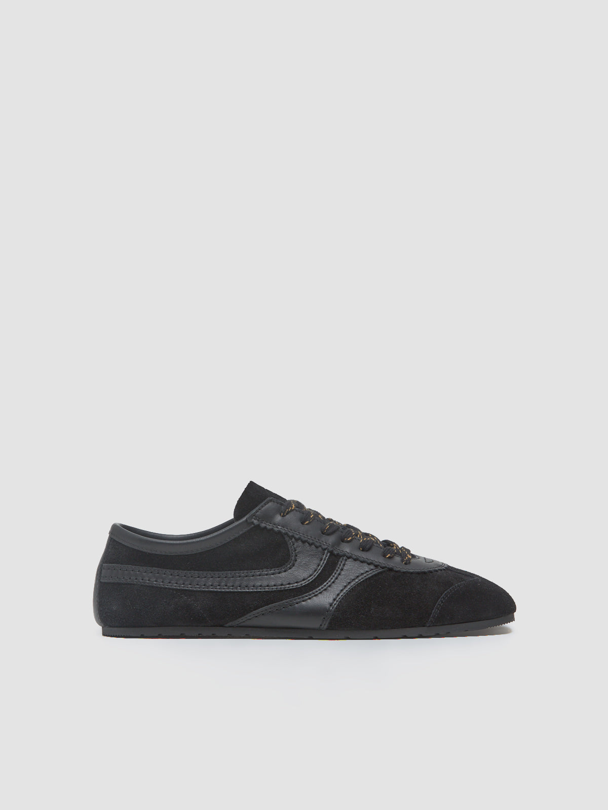 Men's Suede Sneaker in Black