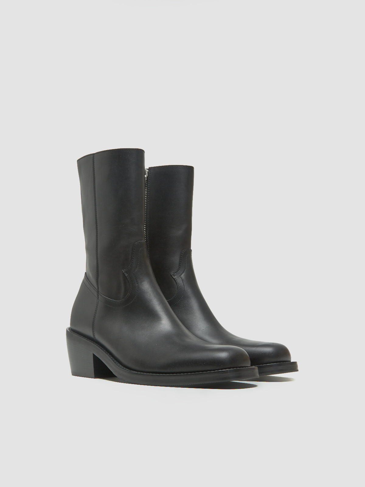 Leather Ankle Boots in Black