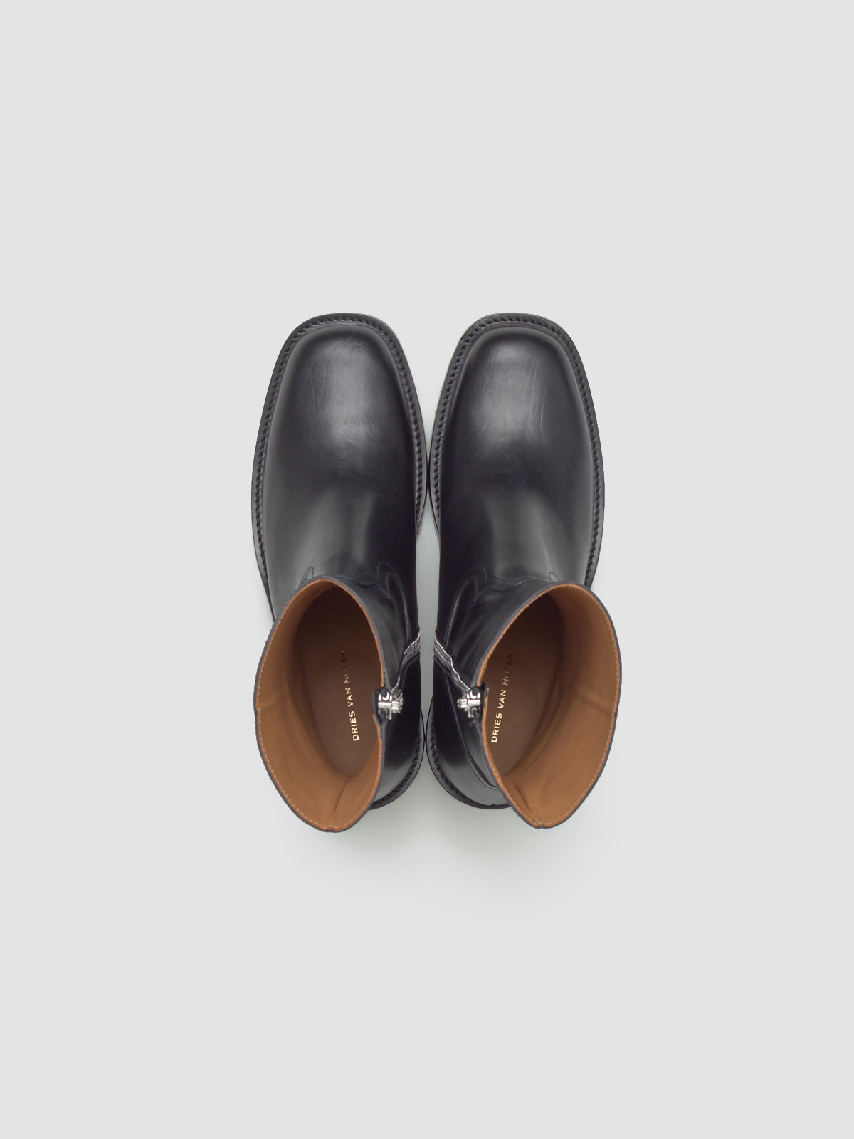 Leather Ankle Boots in Black