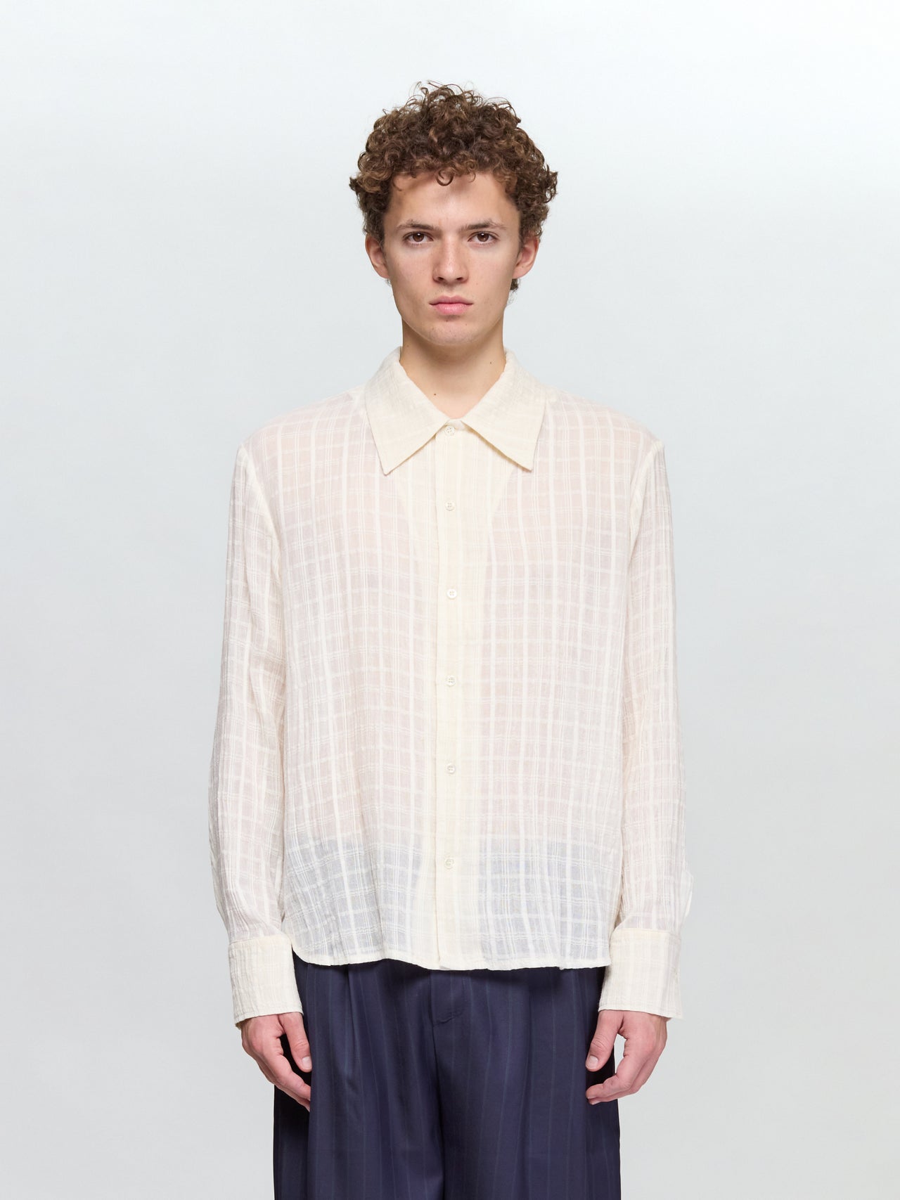 Ignacio Shirt in Cloud White Check