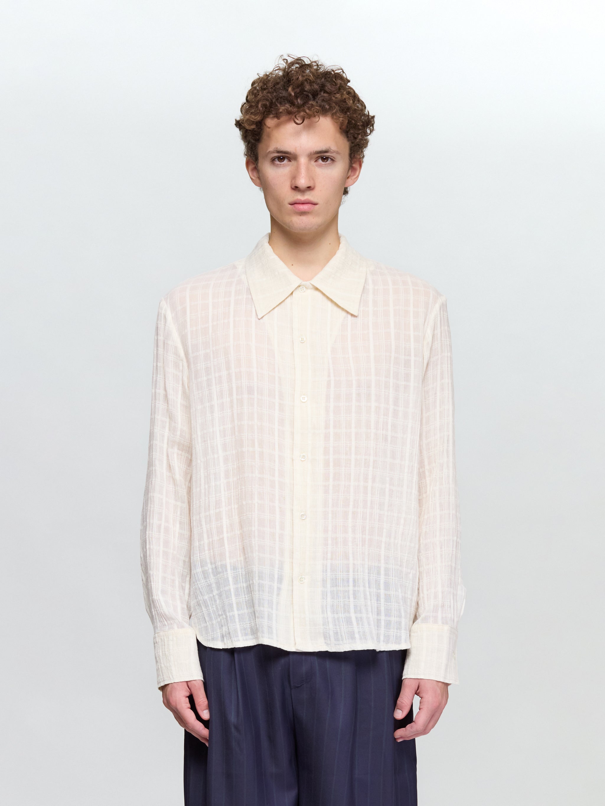 Ignacio Shirt in Cloud White Check