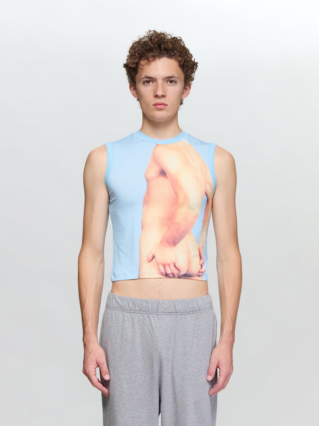 Touch With the Eyes Sleeveless Top in Blue