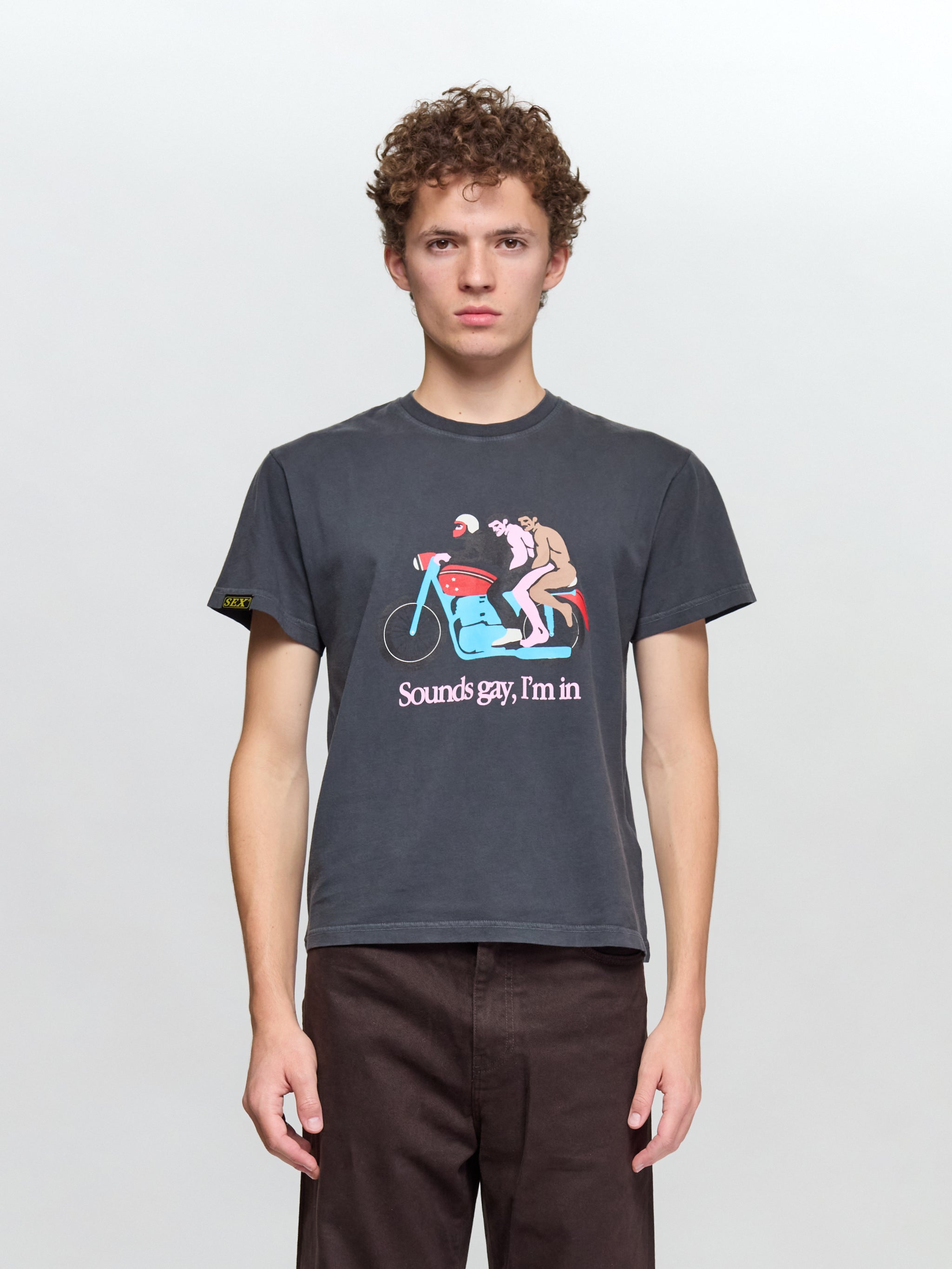 Sounds Gay, We're In T-Shirt in Off-Black