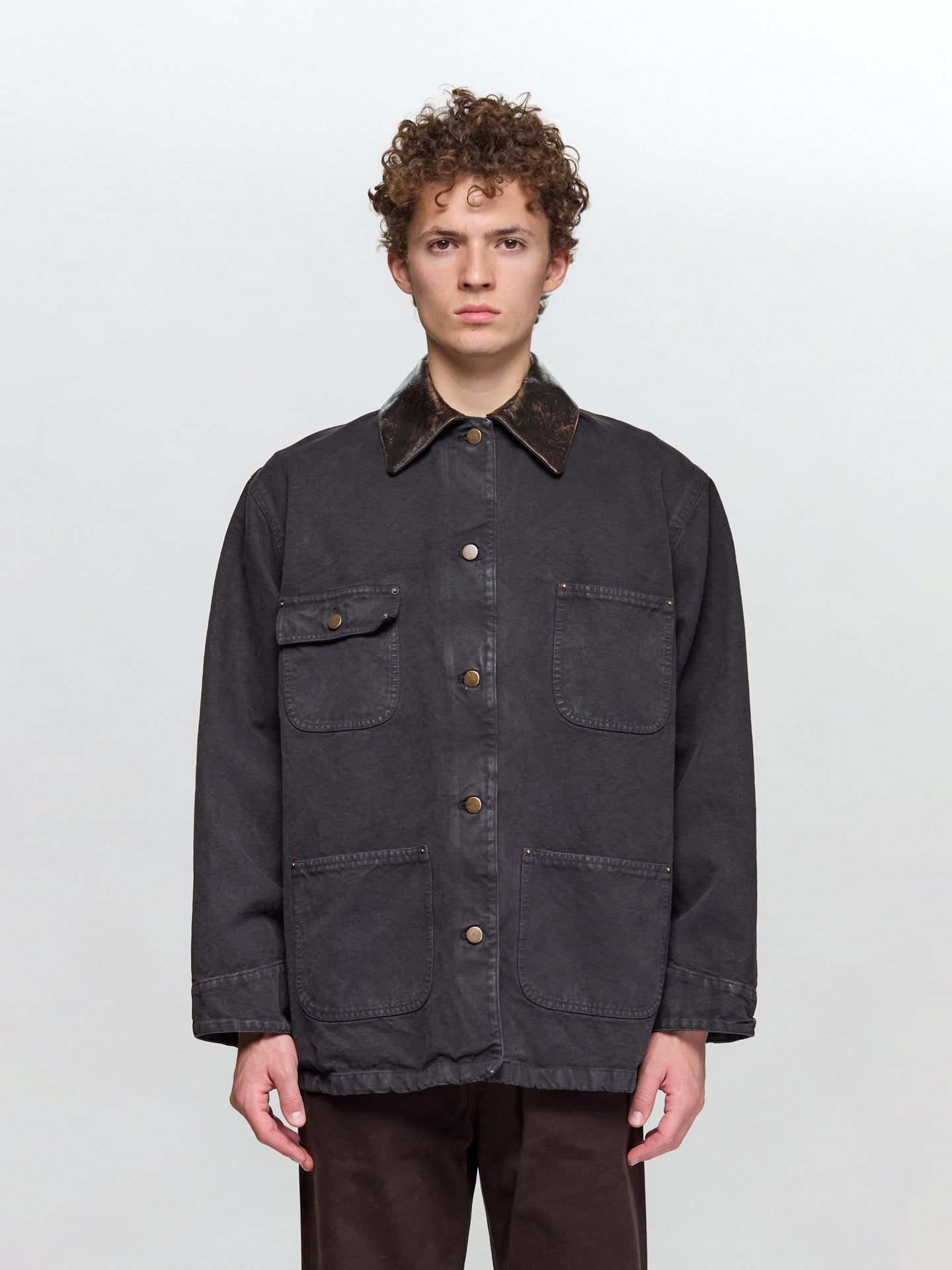 Canvas Work Jacket in Black