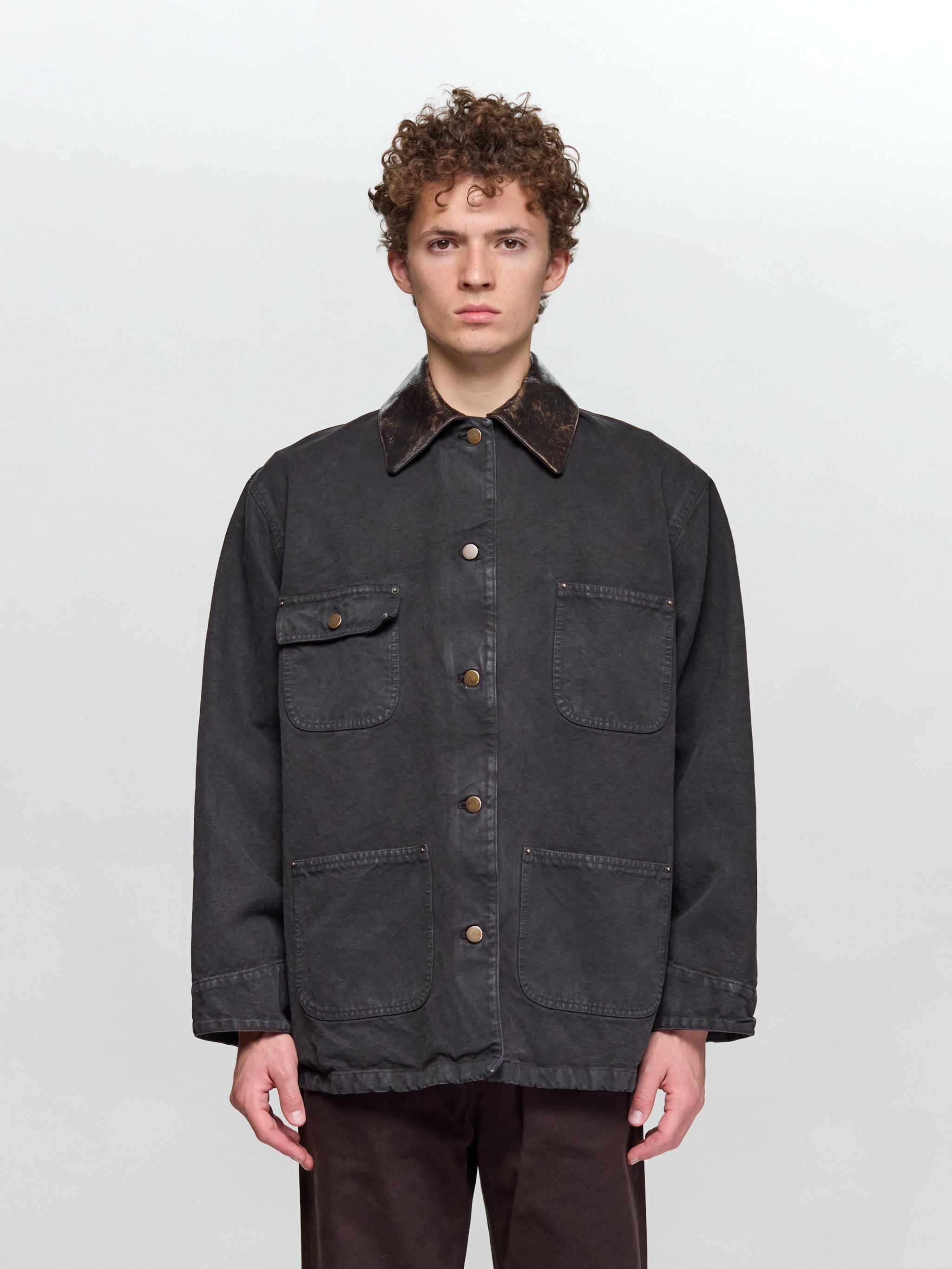 Canvas Work Jacket in Black