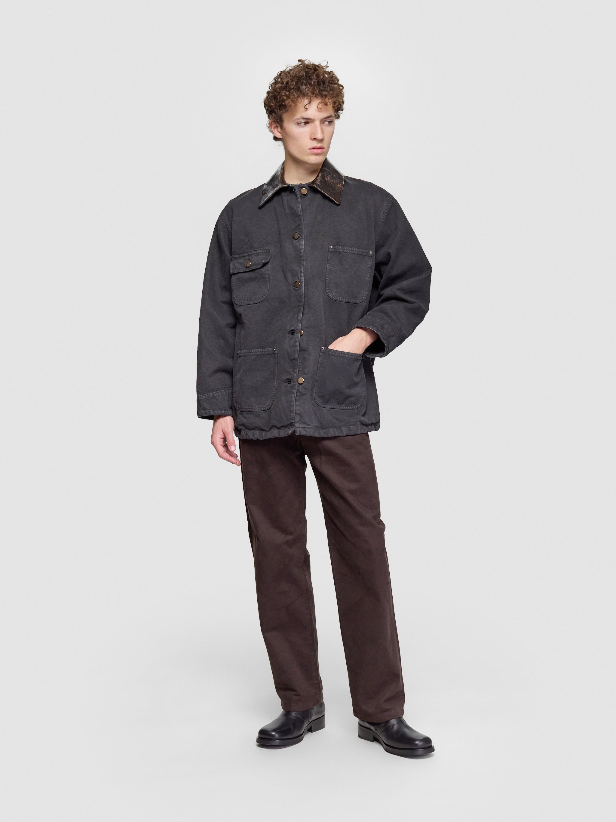 Canvas Work Jacket in Black