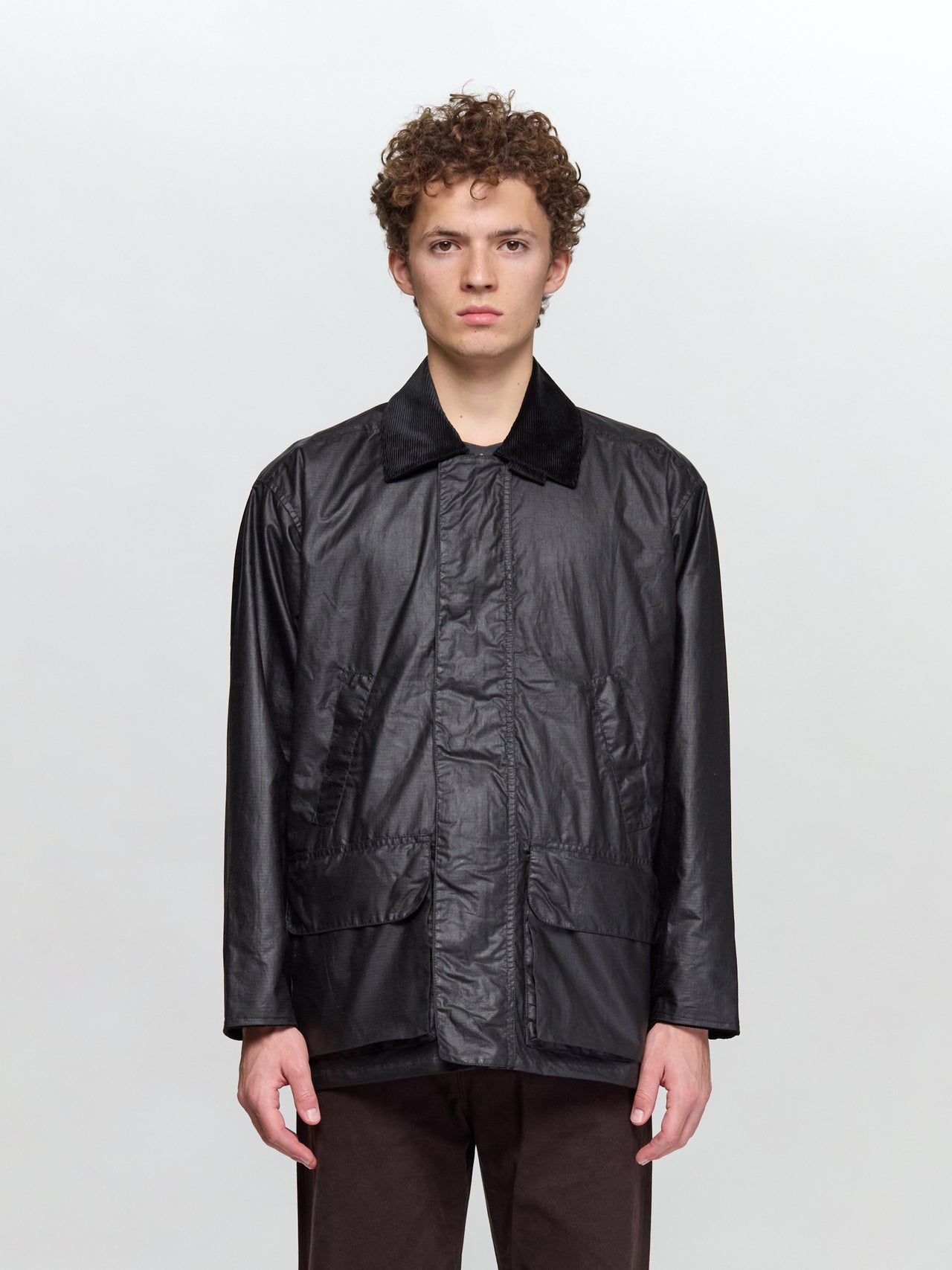 Waxed Ripstop Leisure Jacket in Black