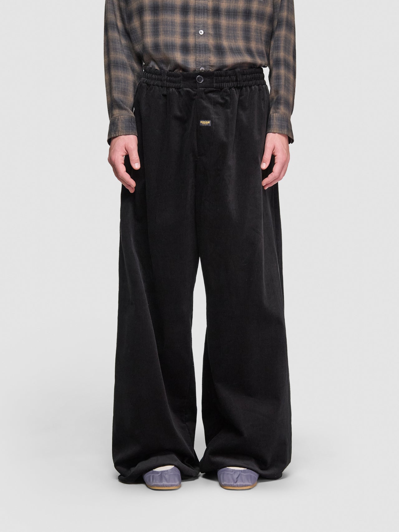 Extreme Wide Leg Tailored Trousers in Black