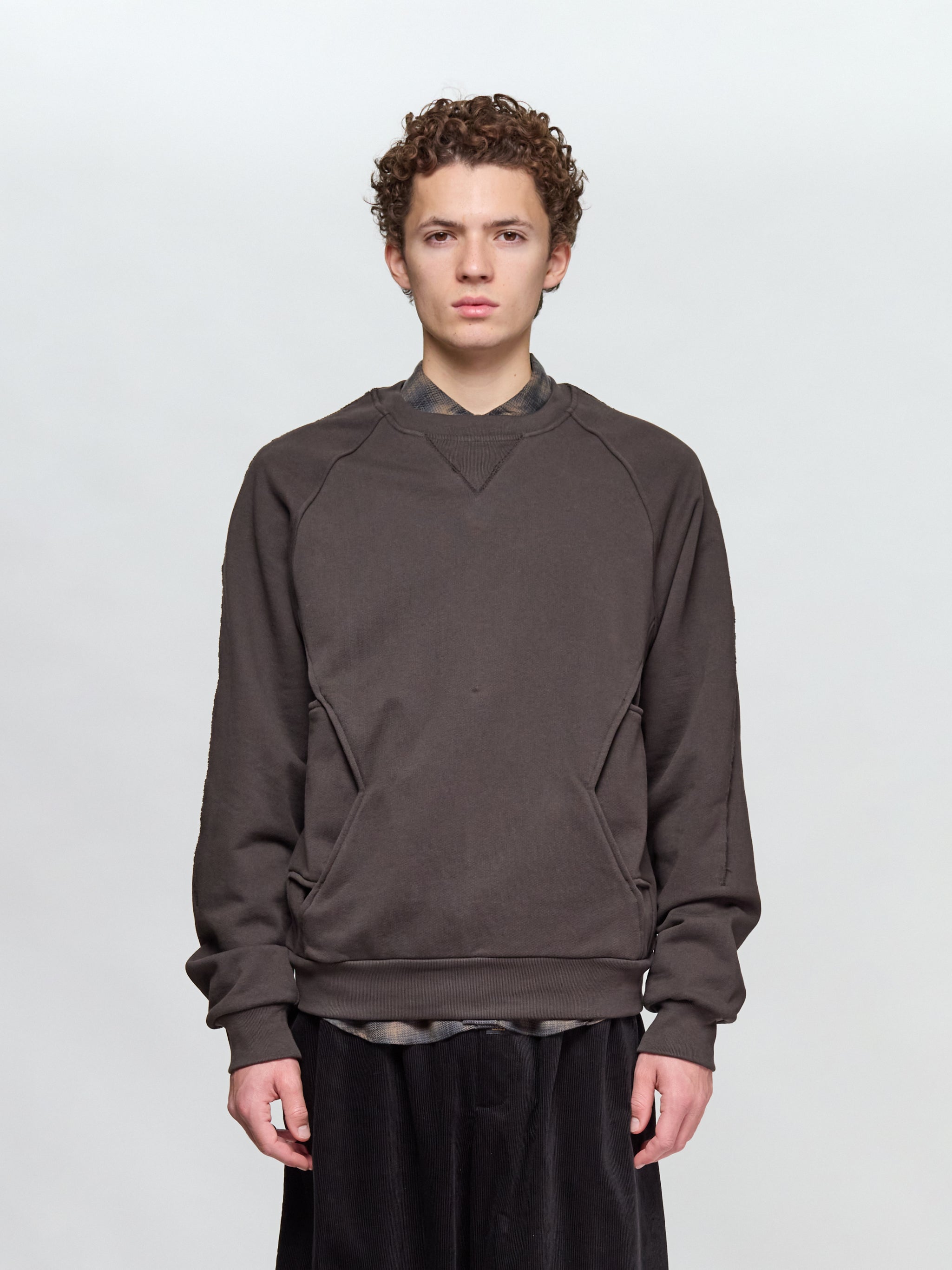 Deconstructed Tie-In Sweater in Tobacco