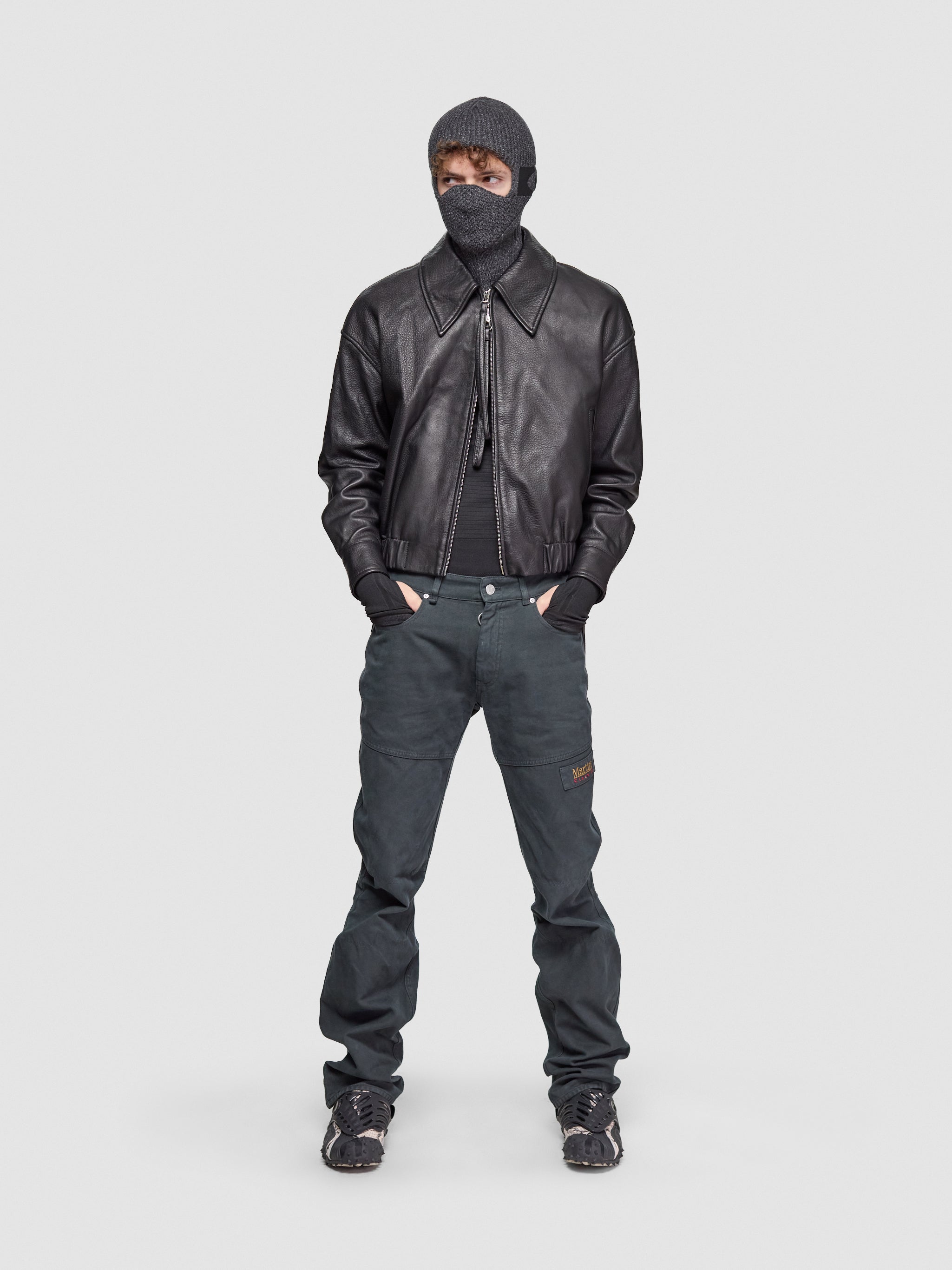 Tie a Knot "G.O.A.T" Jacket in Leather Black