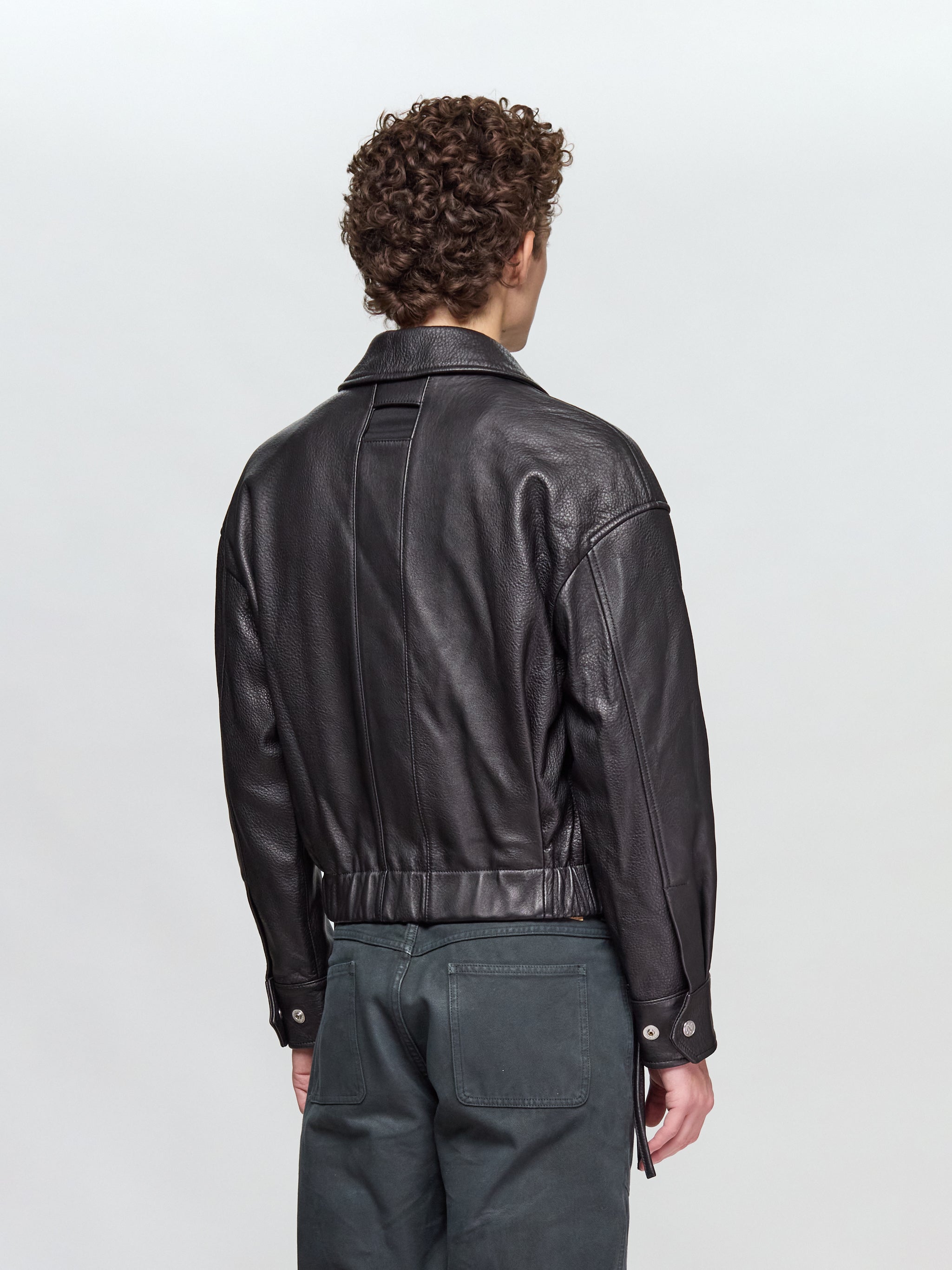 Tie a Knot "G.O.A.T" Jacket in Leather Black