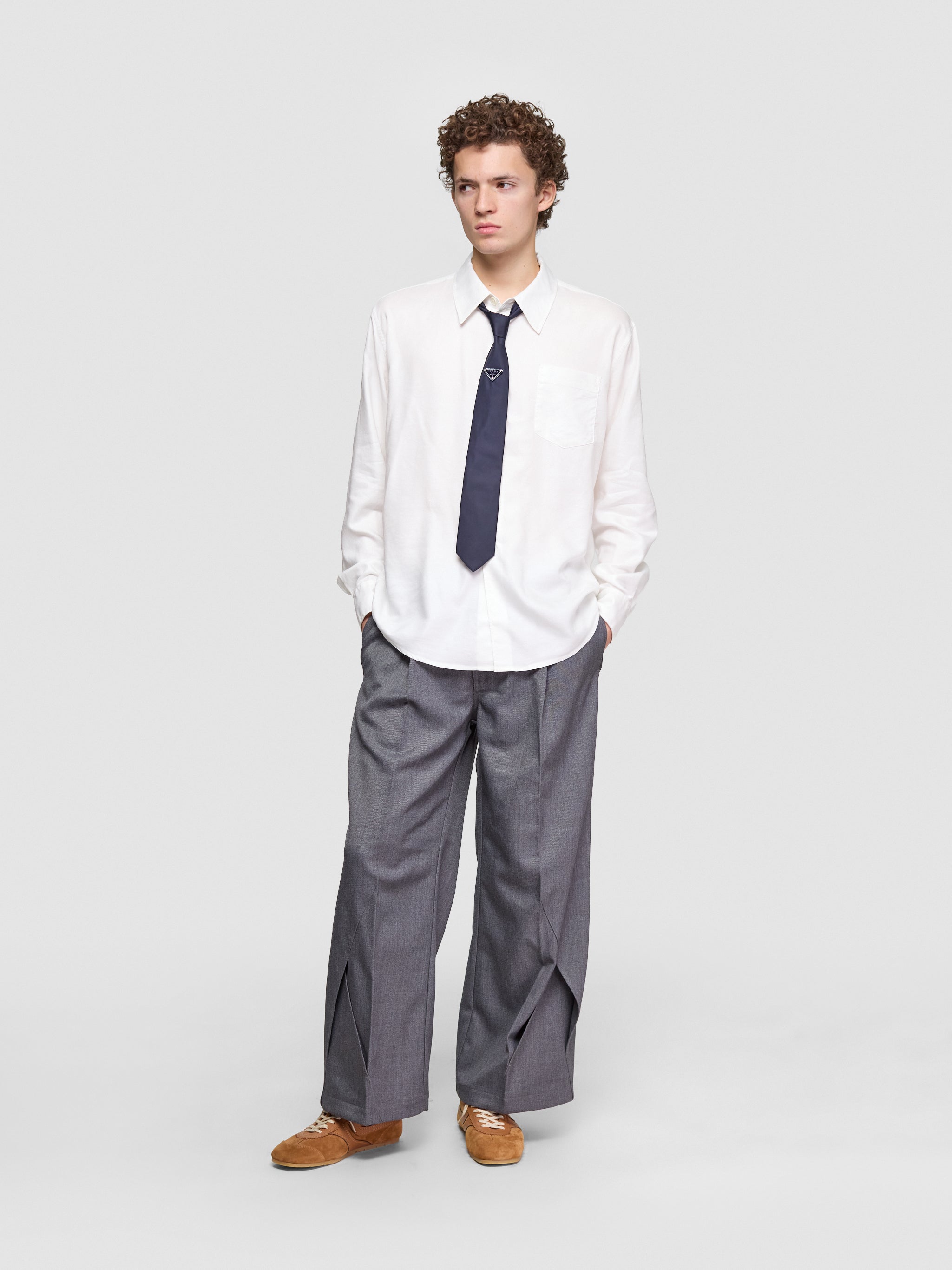 Men's Suede Sneaker in Tan