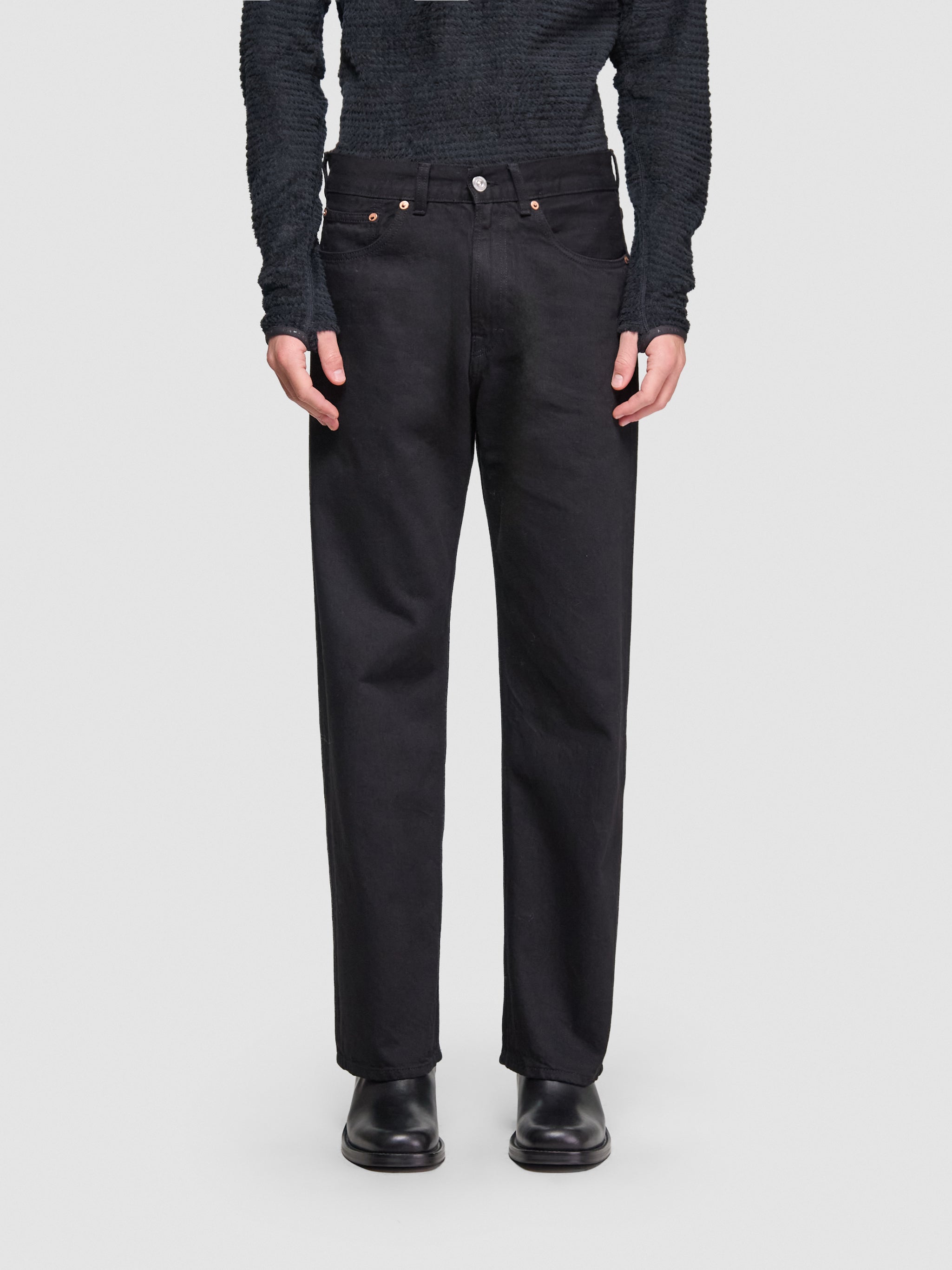 Third Cut Jeans in Black Selvedge