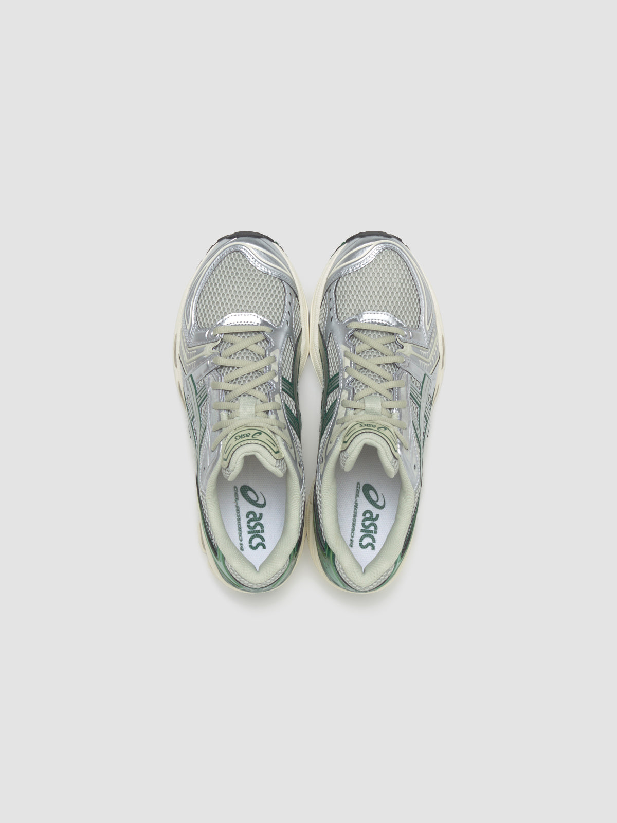 GEL-KAYANO 14 Sneaker in Dried Leaf Green & Pure Silver