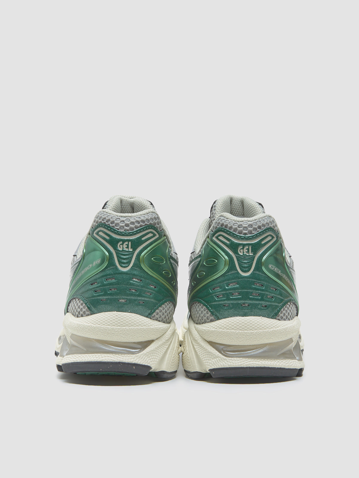 GEL-KAYANO 14 Sneaker in Dried Leaf Green & Pure Silver