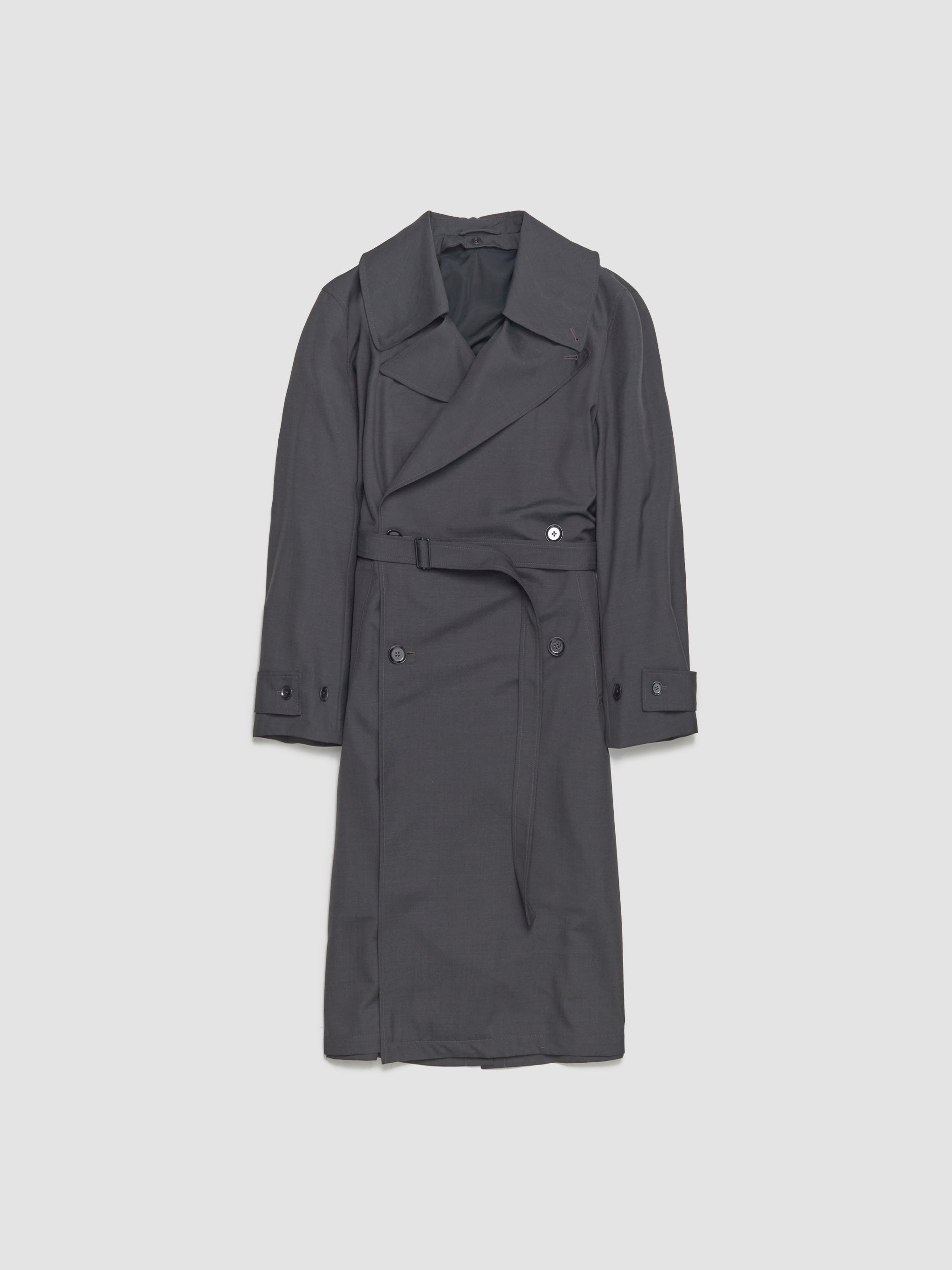 Trench Coat with Detachable Lining in Coal