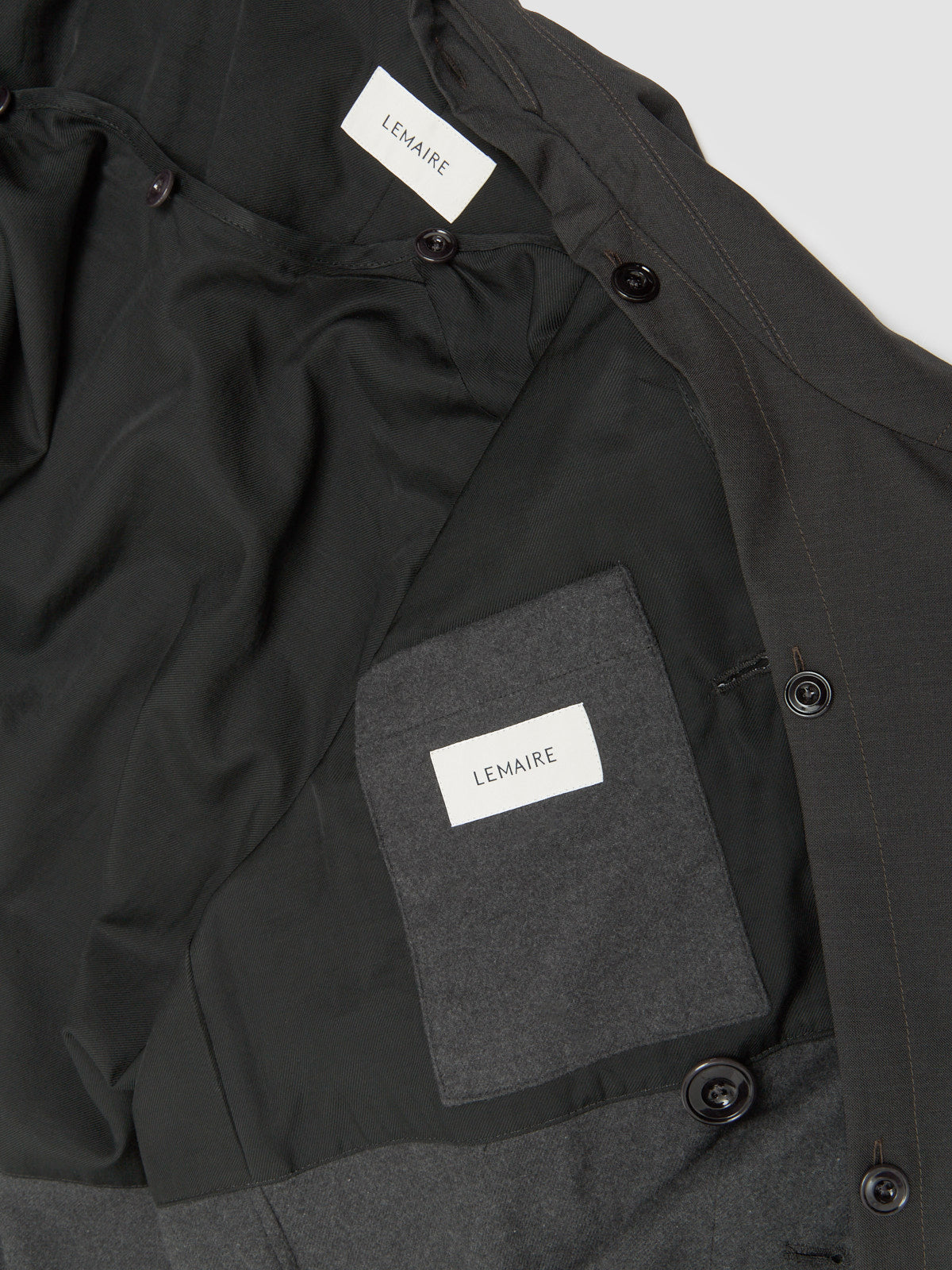 Trench Coat with Detachable Lining in Coal