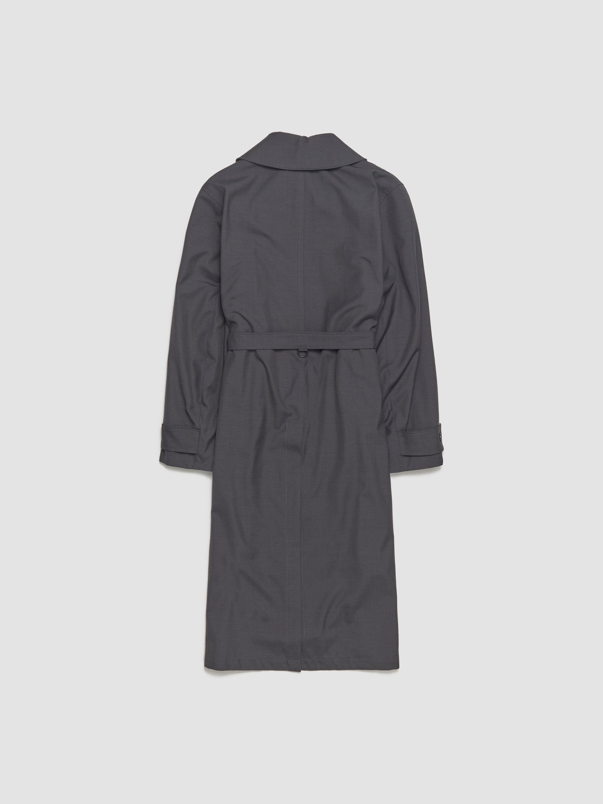 Trench Coat with Detachable Lining in Coal