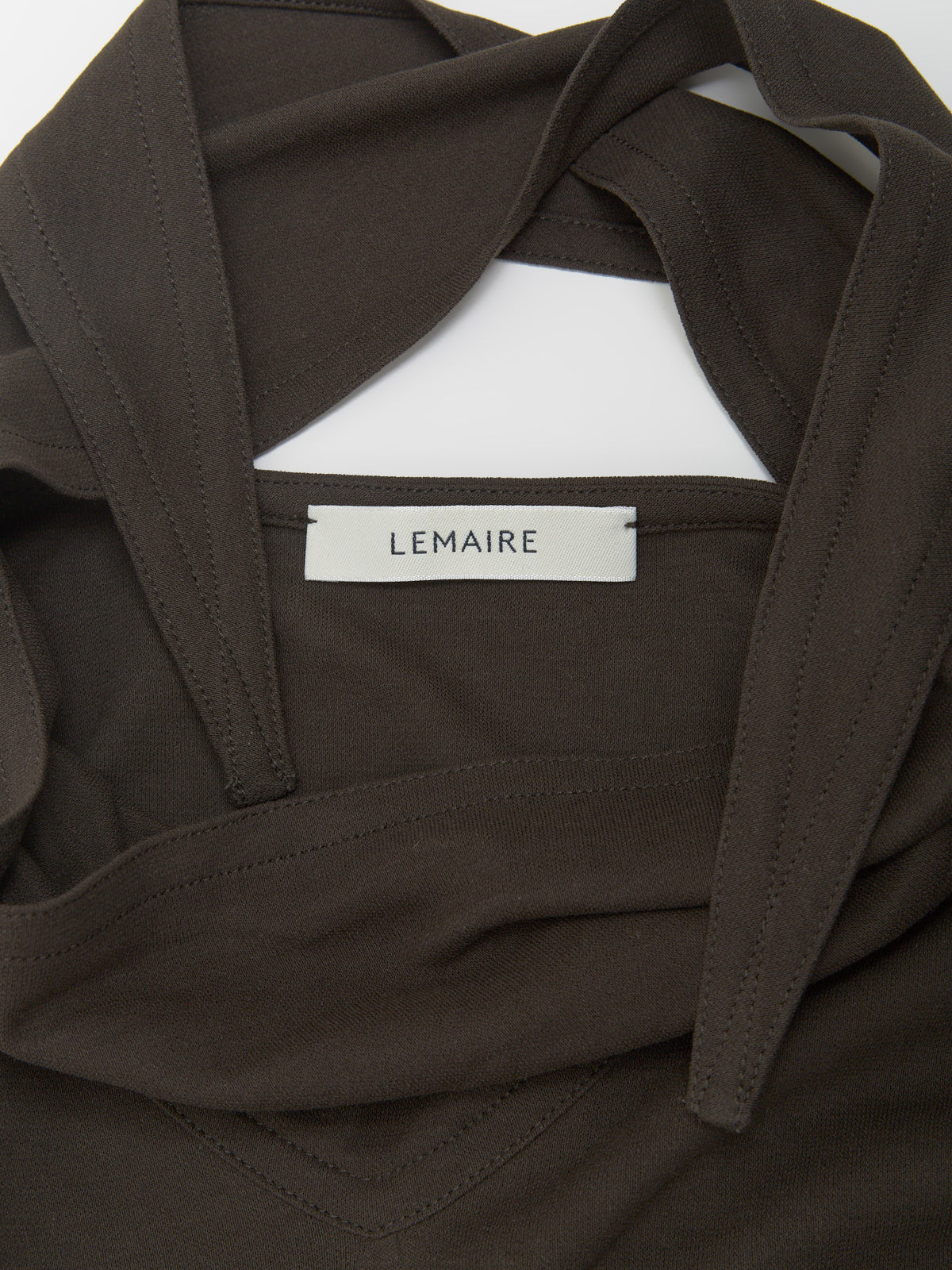 Long Sleeve Foulard Top in Dark Espresso