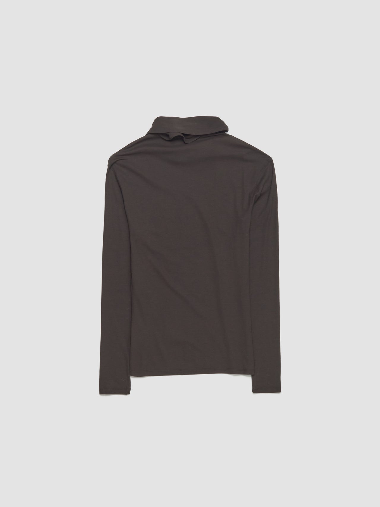Long Sleeve Foulard Top in Dark Espresso
