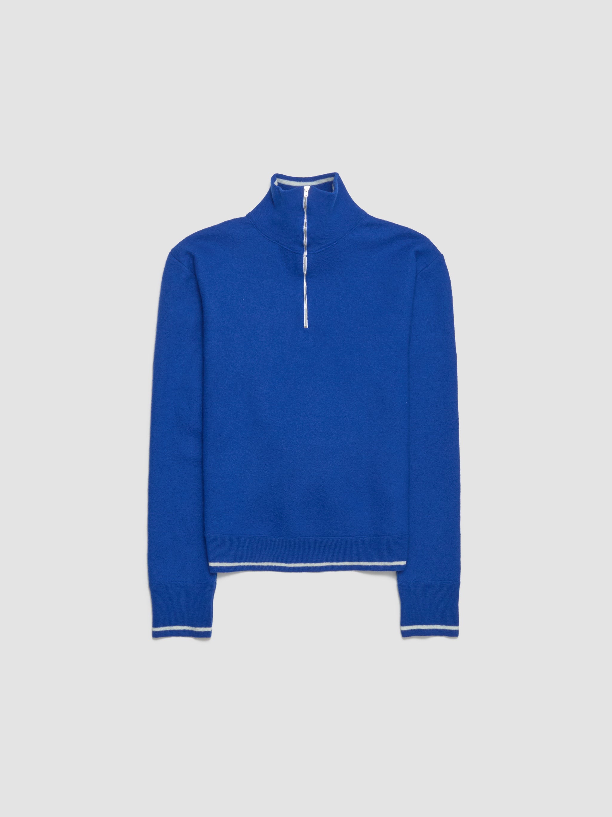 Crewneck Sweatshirt in Bright Blue & Off-White