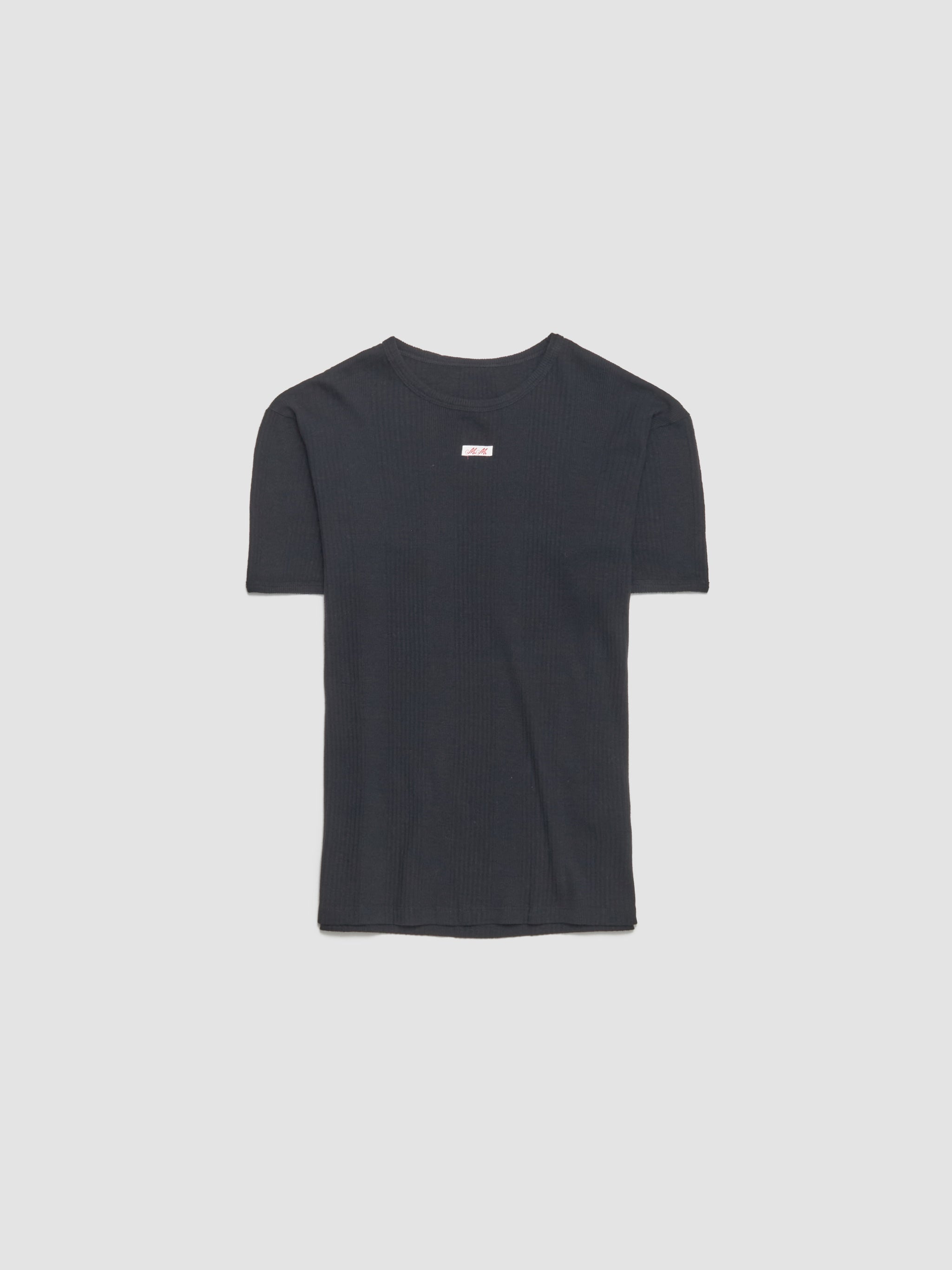 Ribbed T-Shirt in Black