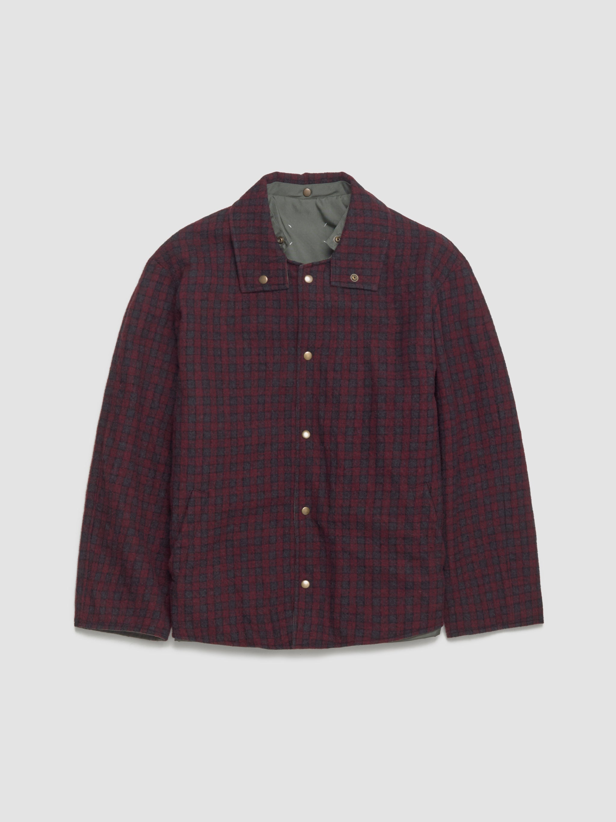 Sport Jacket in Military & Burgundy Check