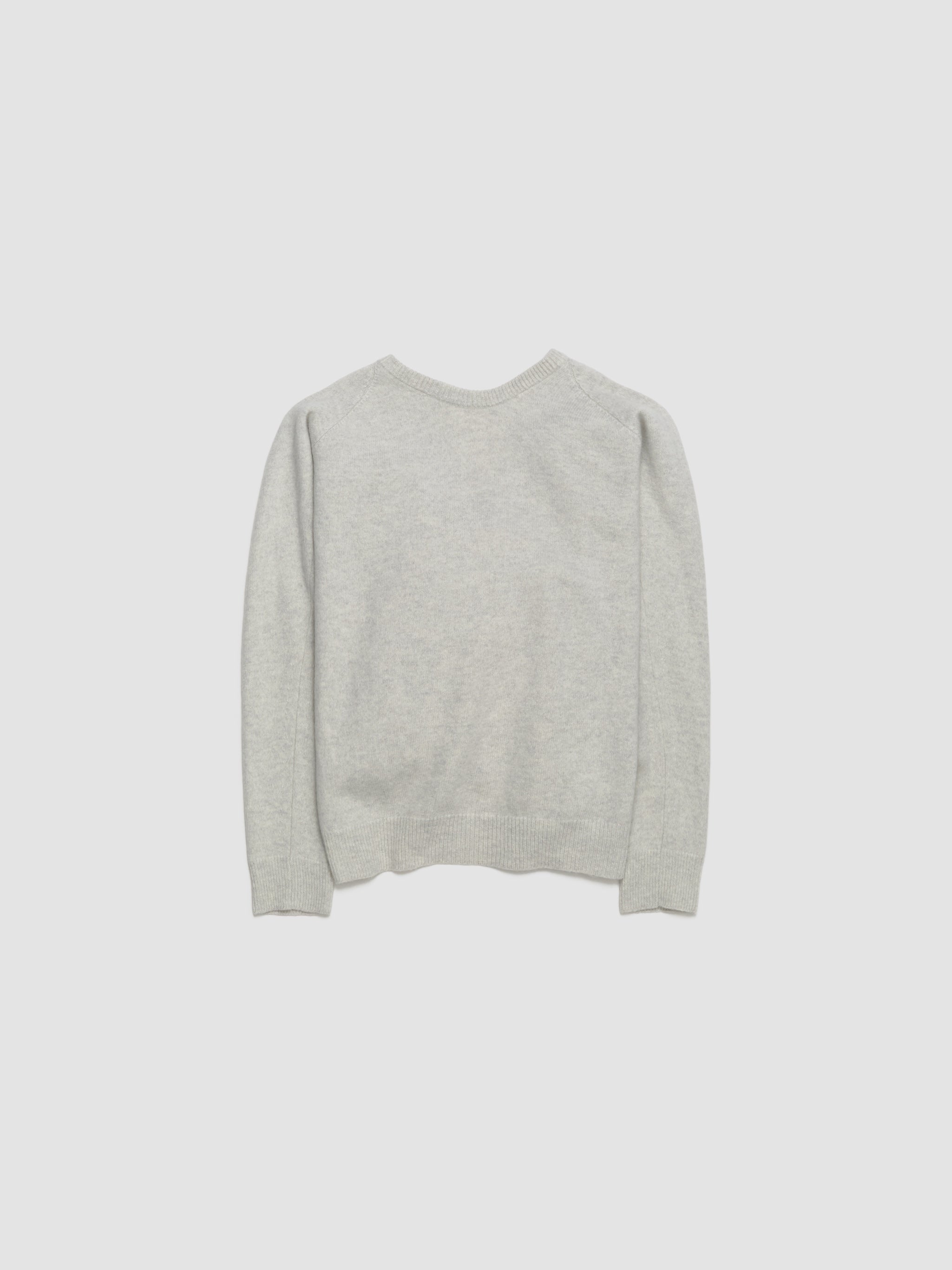 V-Neck Sweater in Light Grey