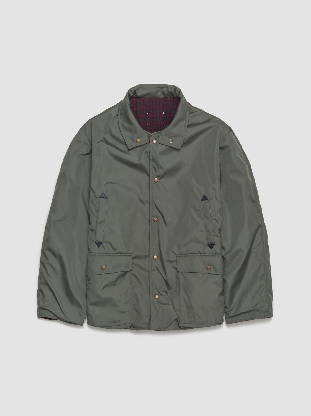 Sport Jacket in Military & Burgundy Check