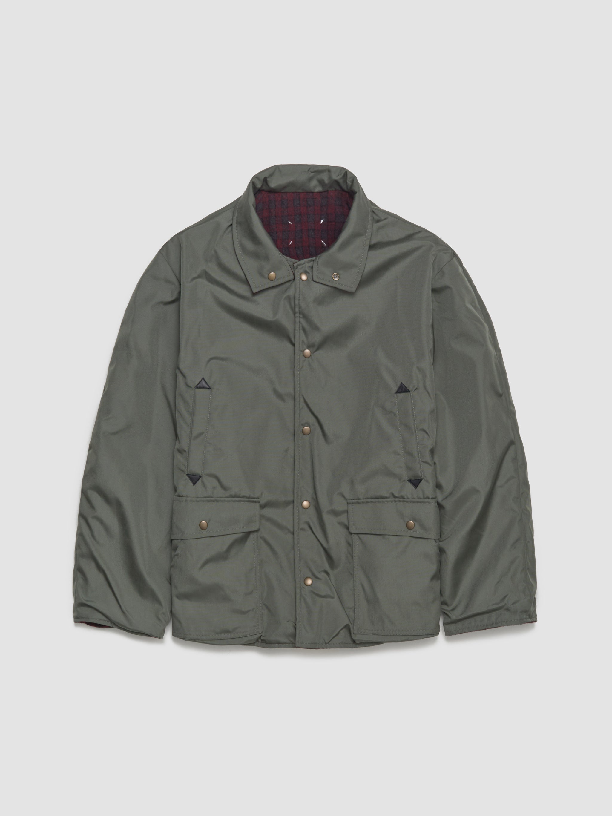 Sport Jacket in Military & Burgundy Check