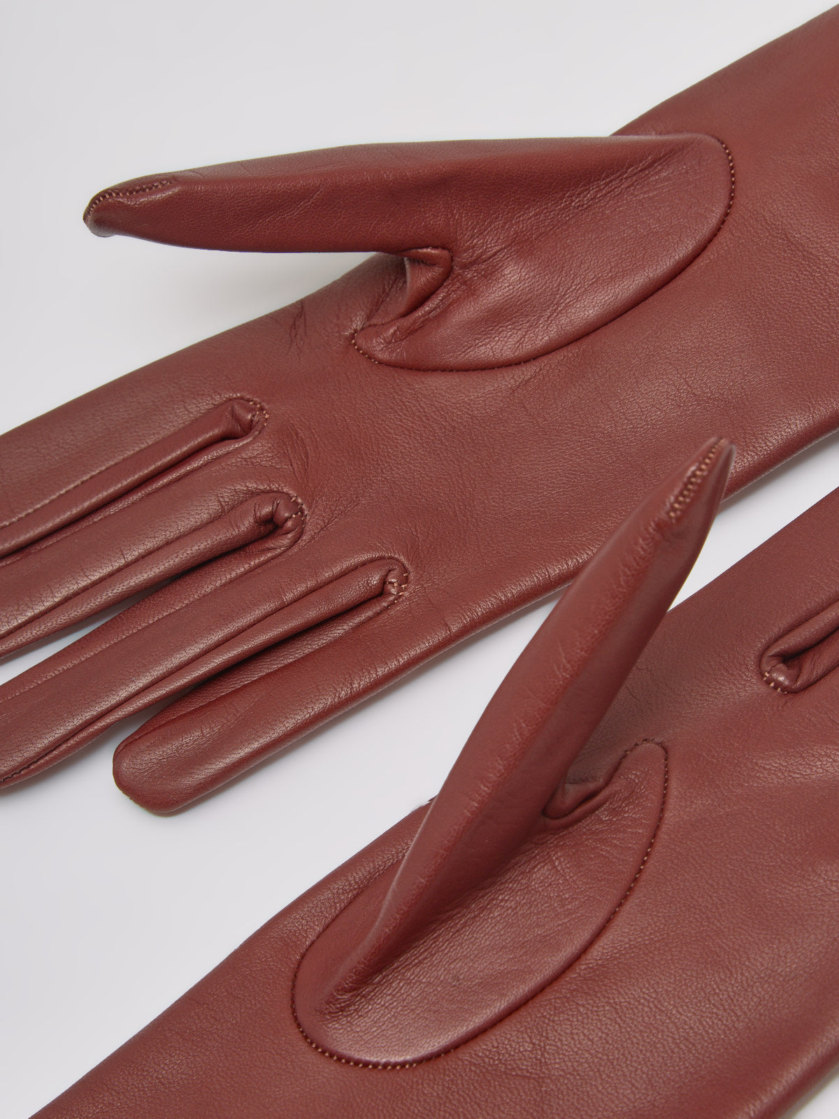 Leather Gloves in Brick