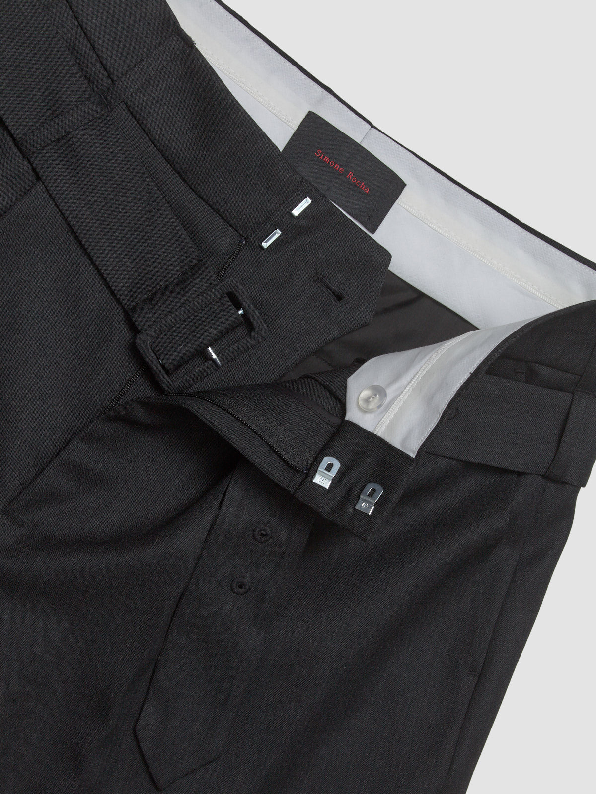 Wide Leg Multi Belt Loop Shorts in Black