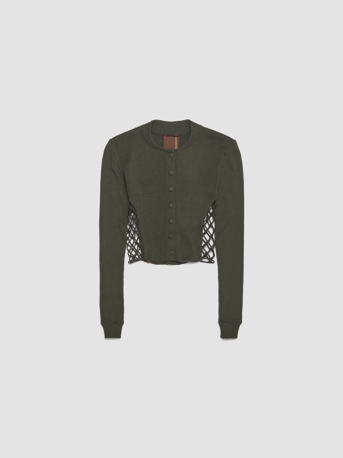 Sidemesh Cardigan in Swamp