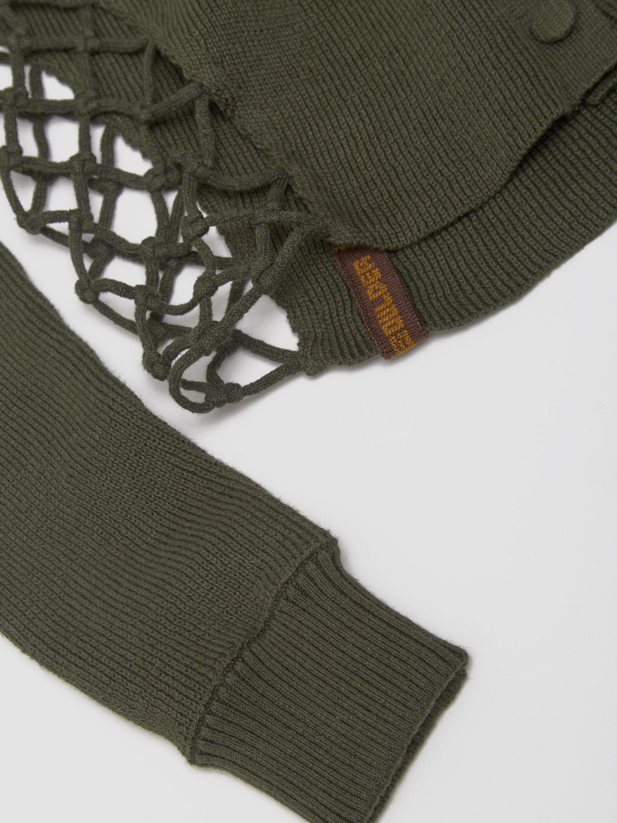 Sidemesh Cardigan in Swamp