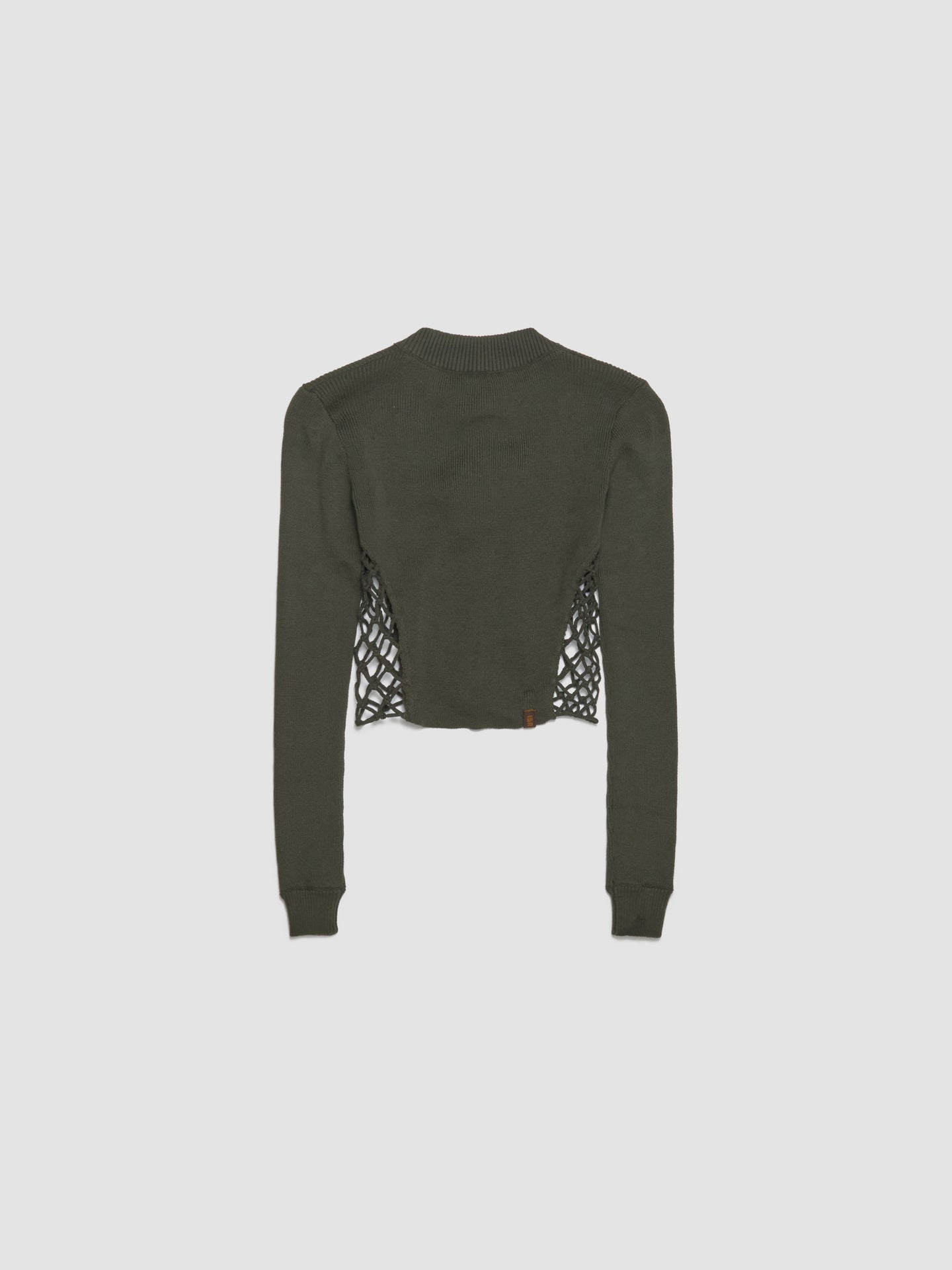 Sidemesh Cardigan in Swamp