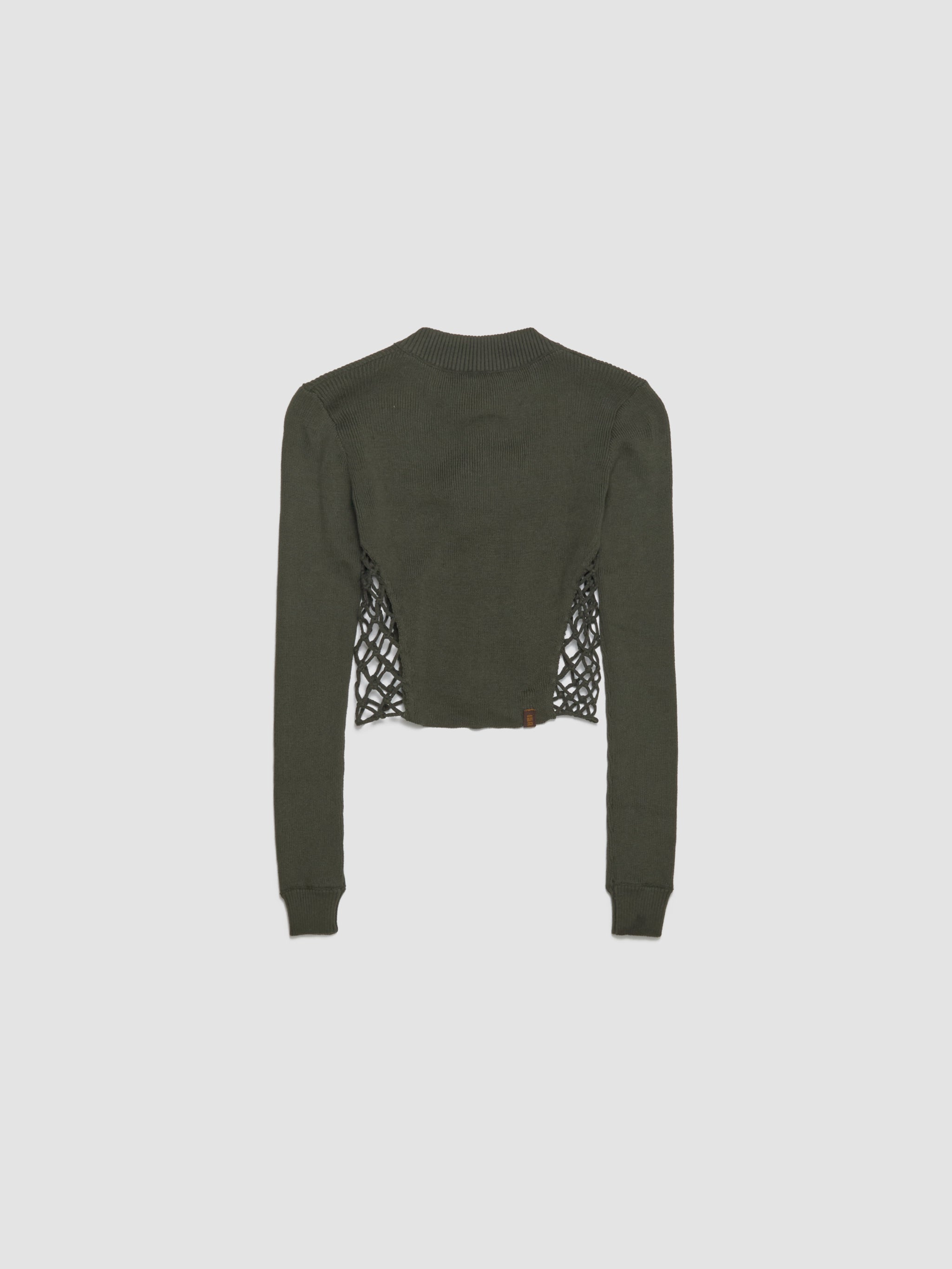 Sidemesh Cardigan in Swamp