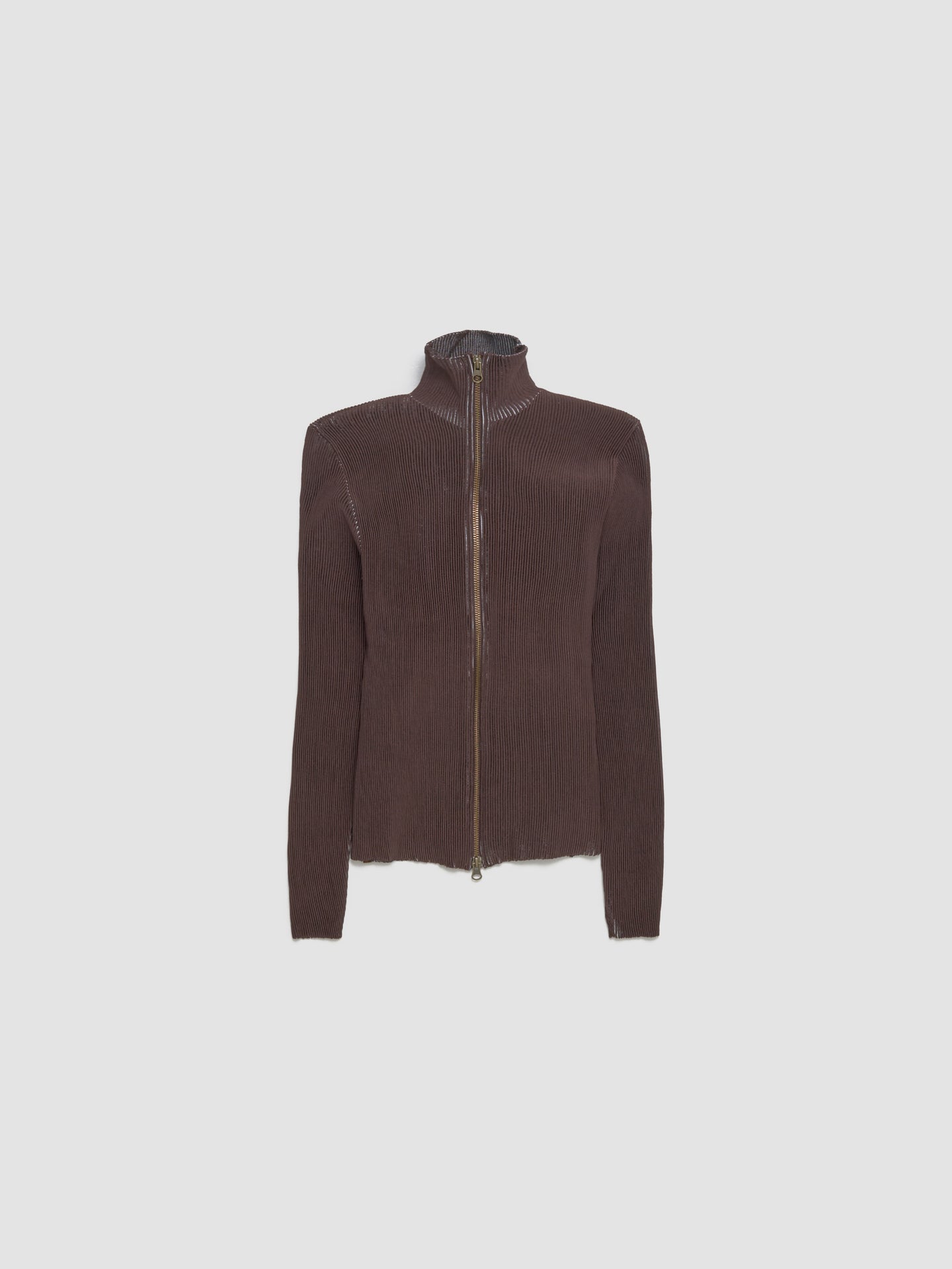 Pleated Jacket in Chocline