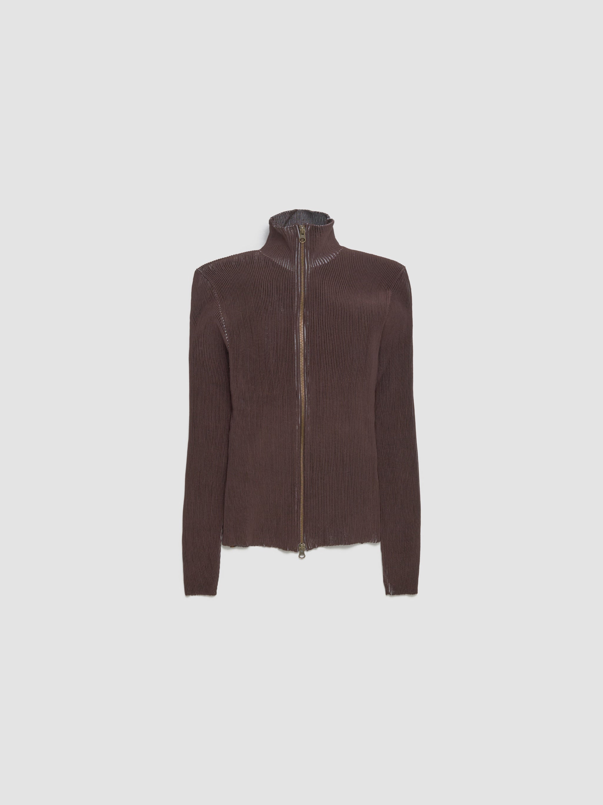 Pleated Jacket in Chocline