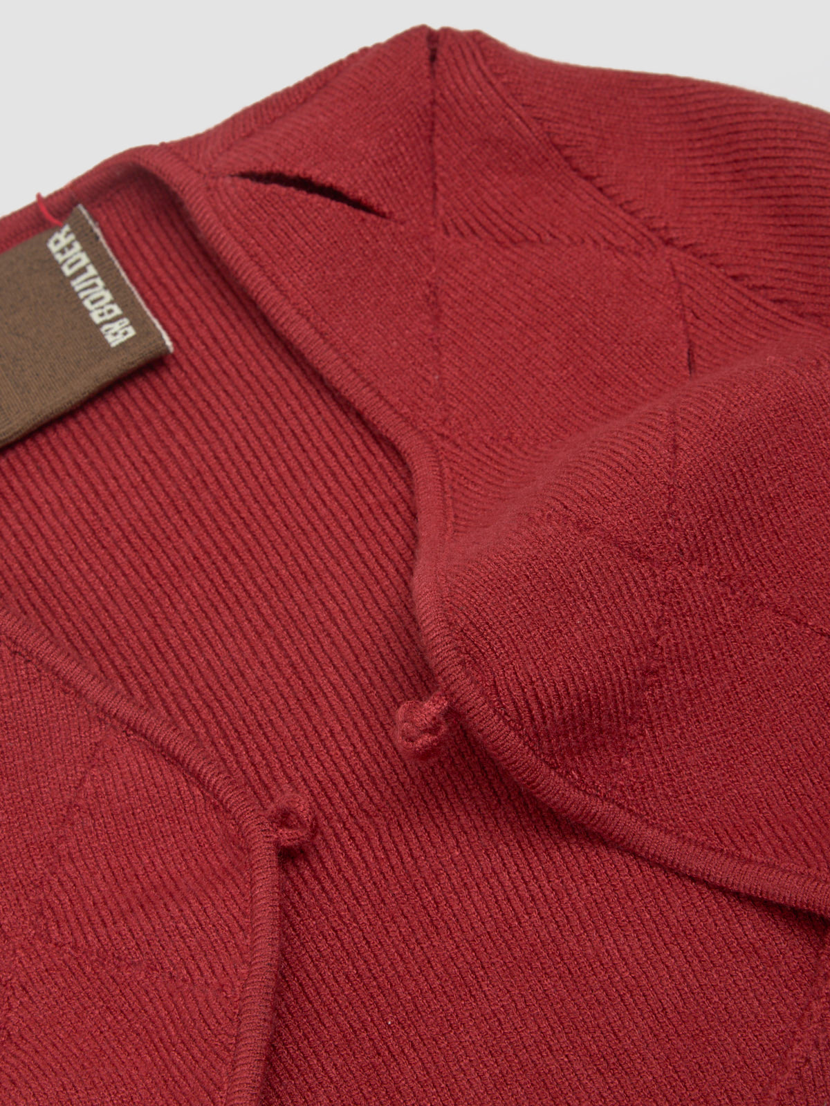 Argyle Open Cardigan in Cherry