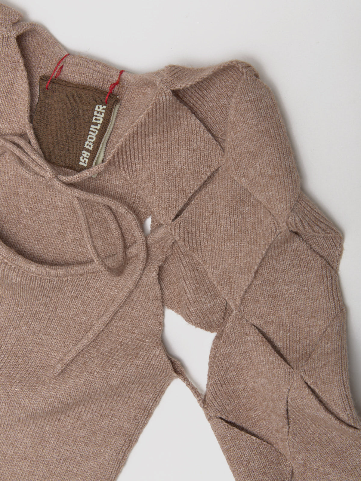 Argyle Sleeve Top in Dustpink