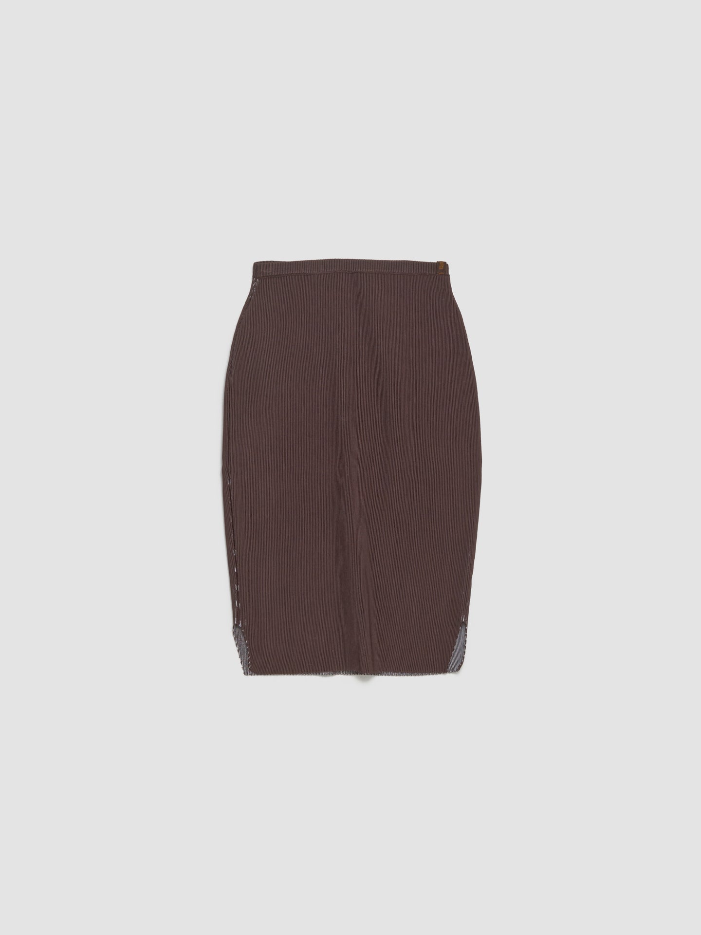 Pegged Midi Skirt in Chocline