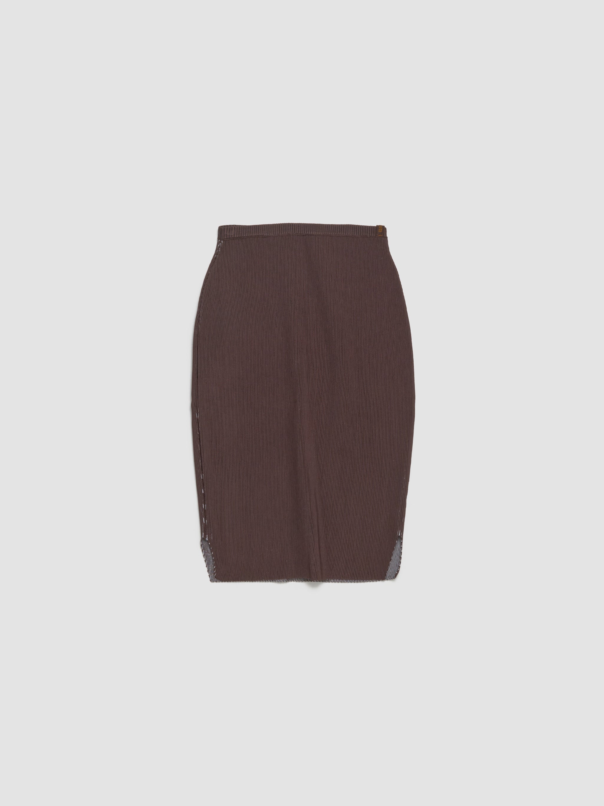 Pegged Midi Skirt in Chocline