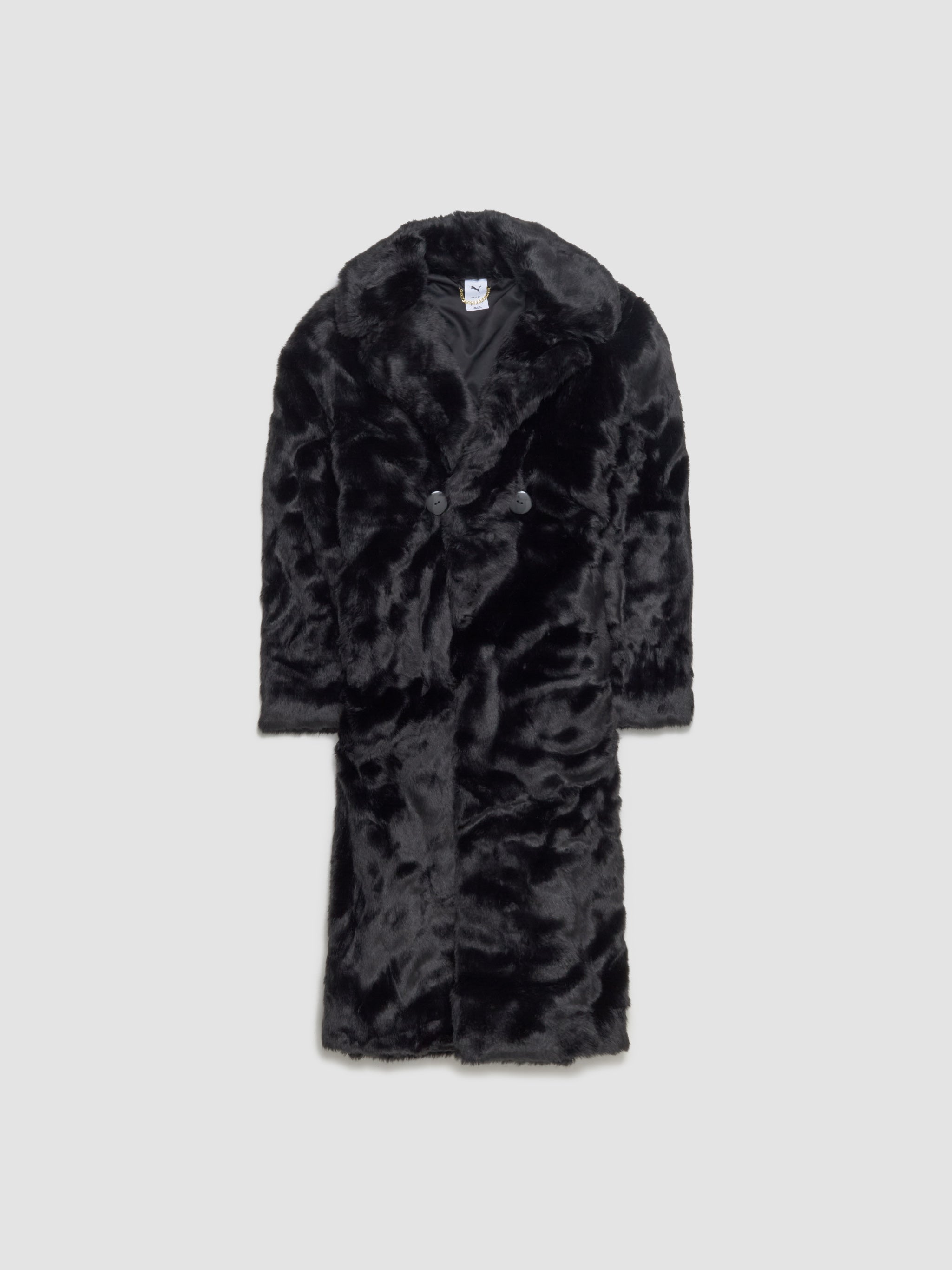 x A$AP ROCKY Flacko Fur Coat in Black & White