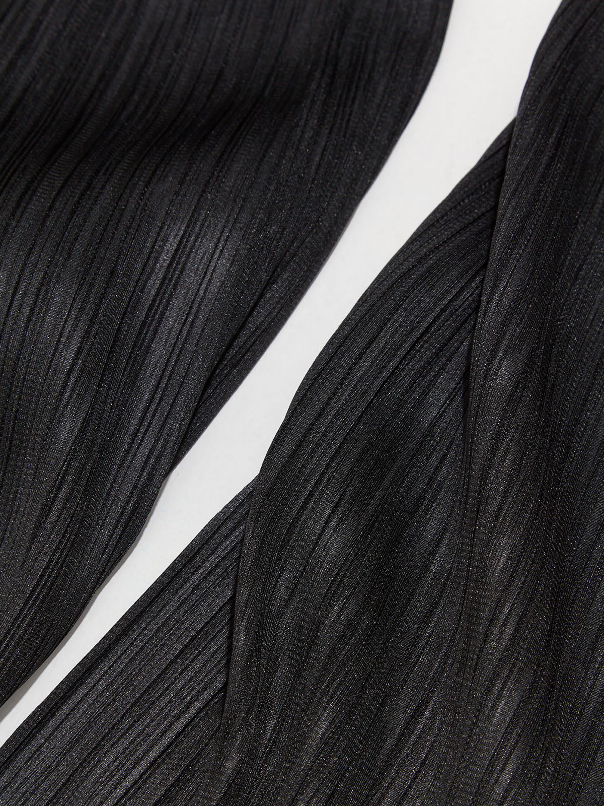 Pleated Tapered Leg Trousers in Black