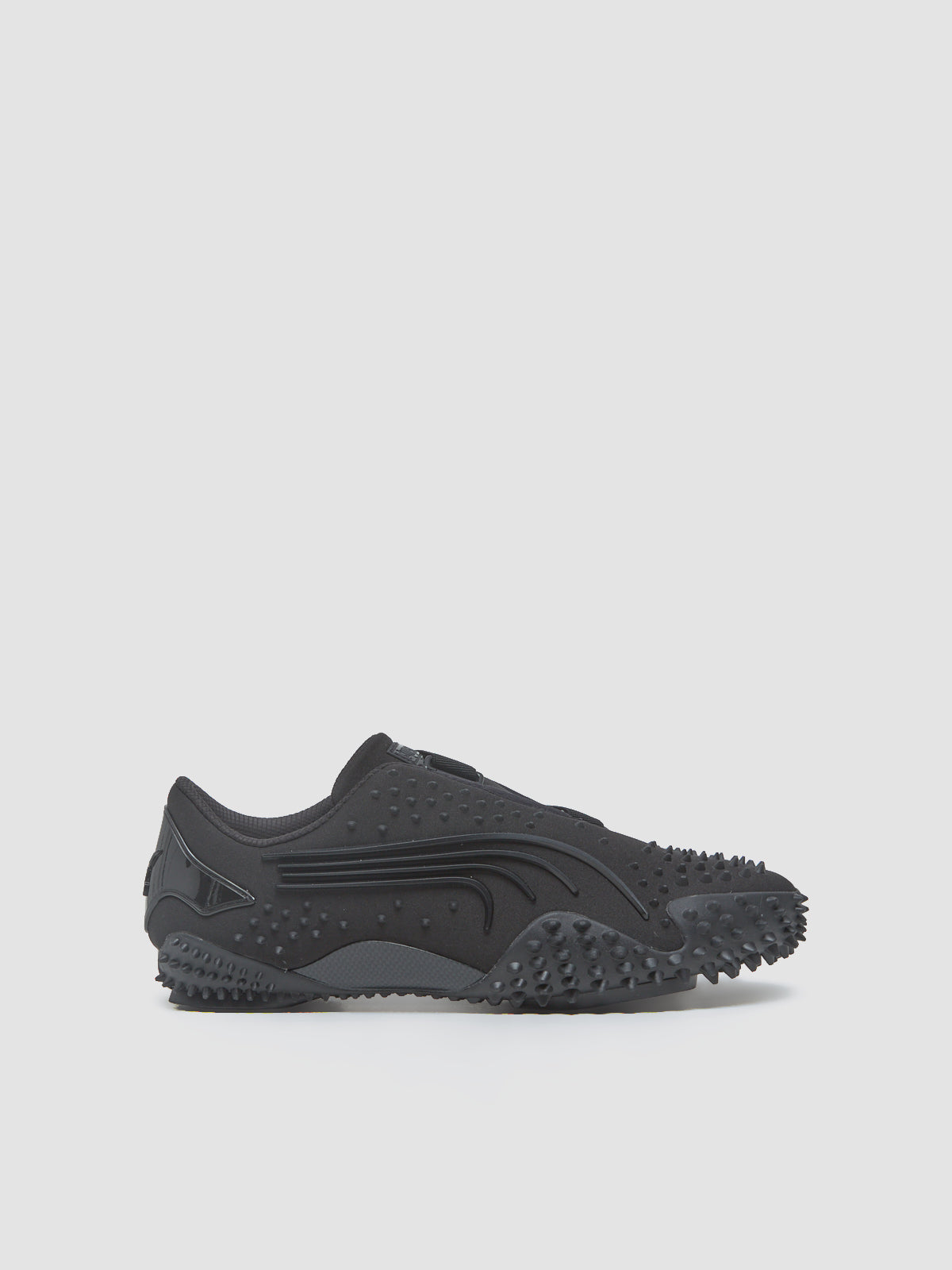 Mostro Spikes Sneaker in Black & Silver