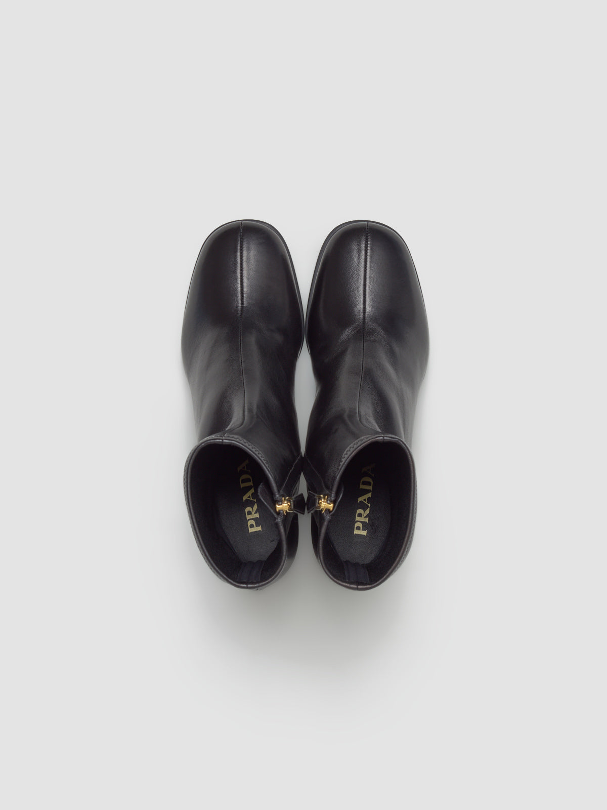 Stretch Nappa Leather Ankle Boots in Black