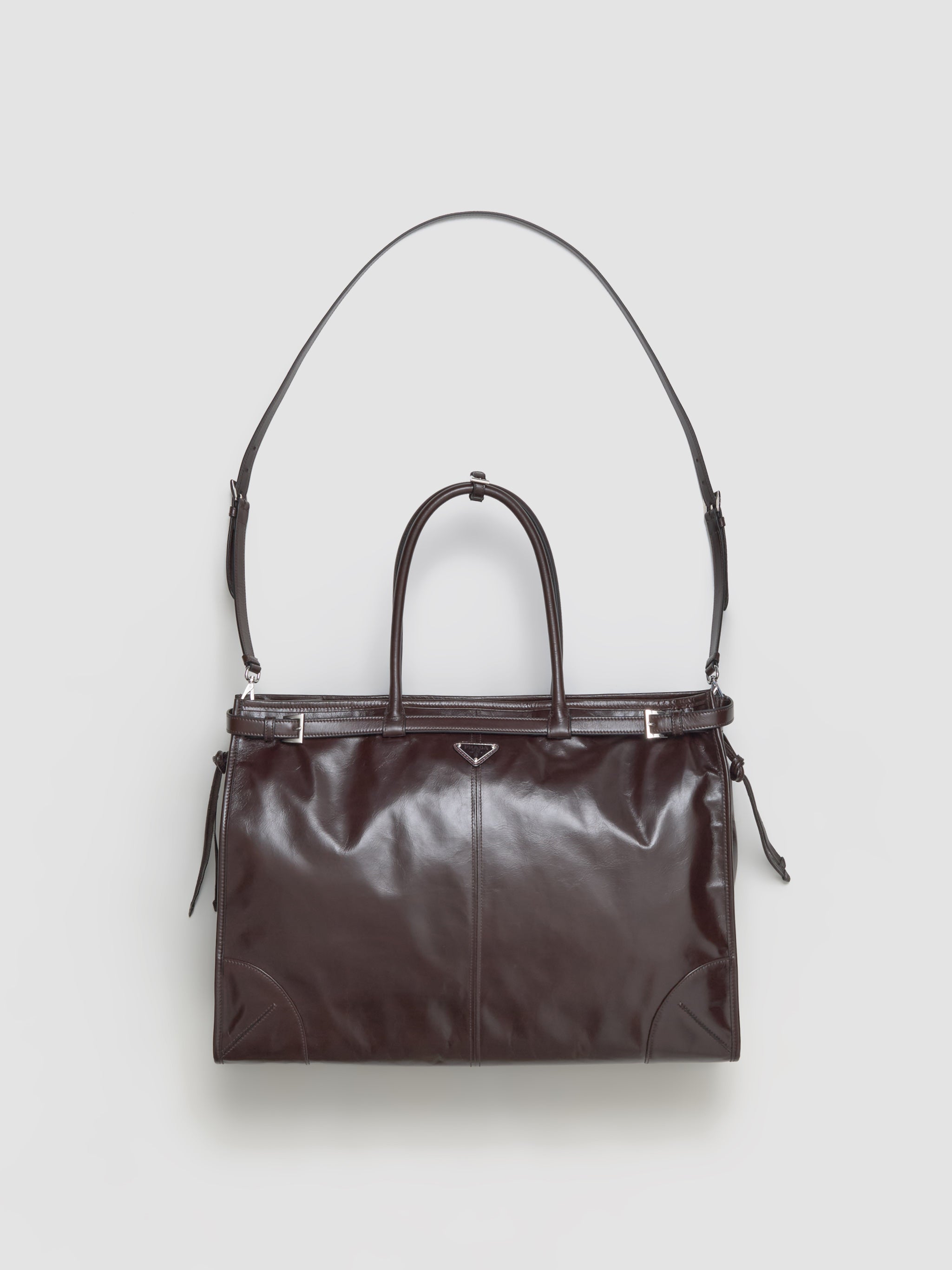 Bonnie Leather Tote Bag in Dark Brown