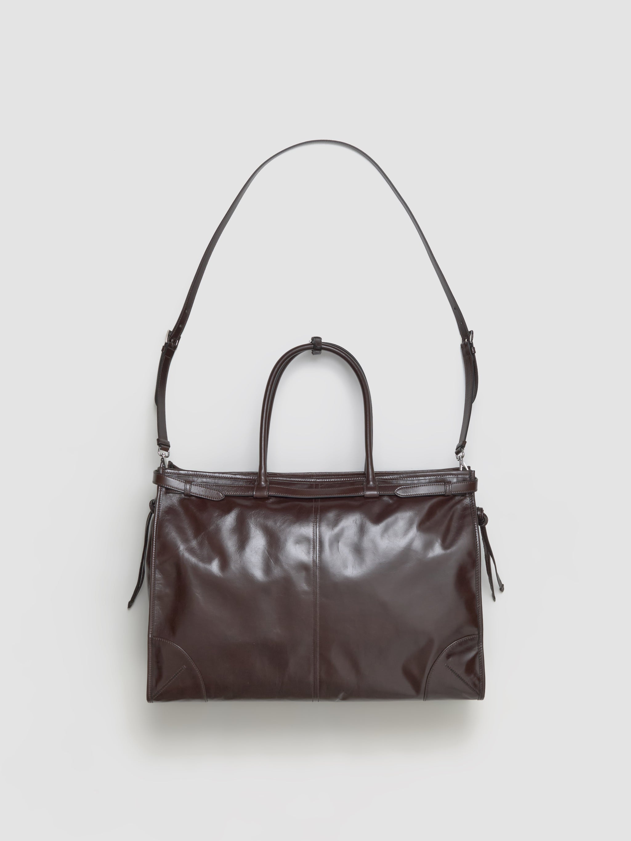 Bonnie Leather Tote Bag in Dark Brown
