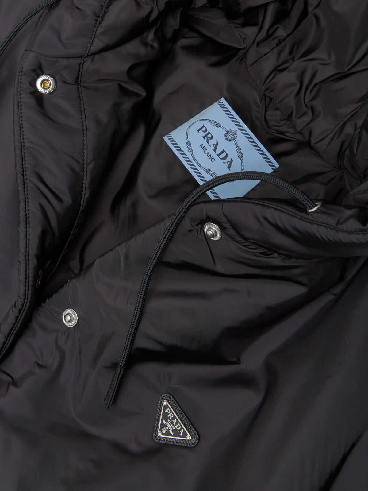 Re-Nylon Lightweight Raincoat in Black